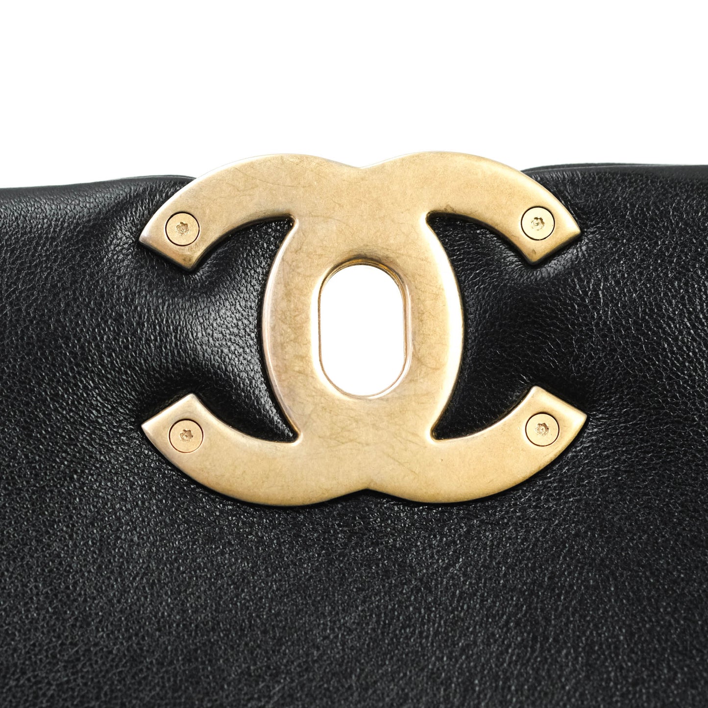 Chanel 19 Medium Black Mixed Hardware Goatskin