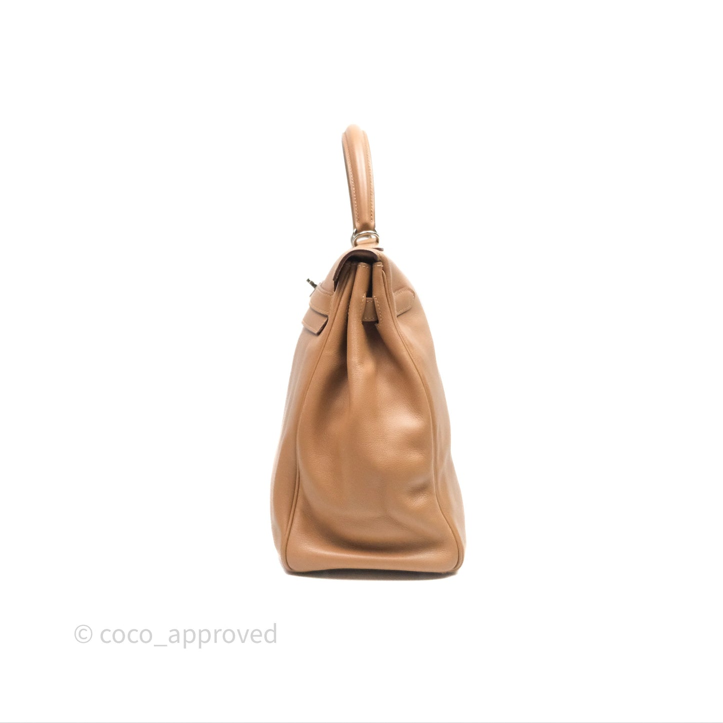 Hermès Kelly 35 Retourne Chai 0M Evercolor Palladium Hardware