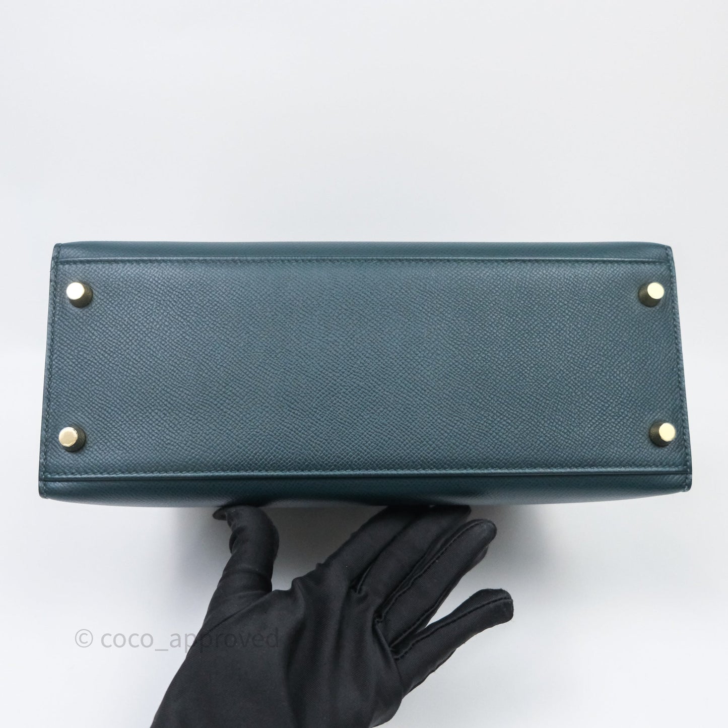 Hermès Kelly 28 6O Vert Cyprès Epsom Gold Hardware