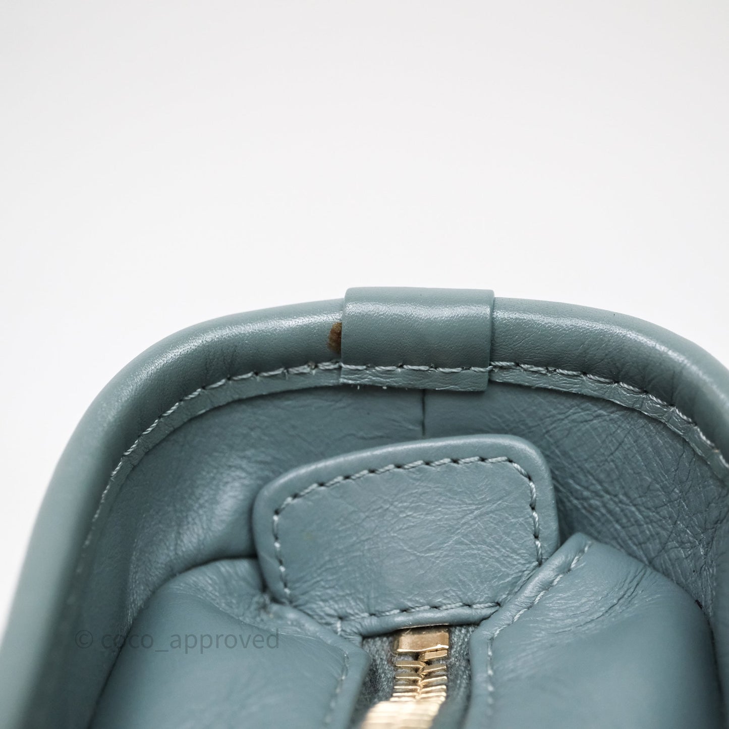 Chanel Small Gabrielle Hobo Quilted Grey Green Aged Calfskin