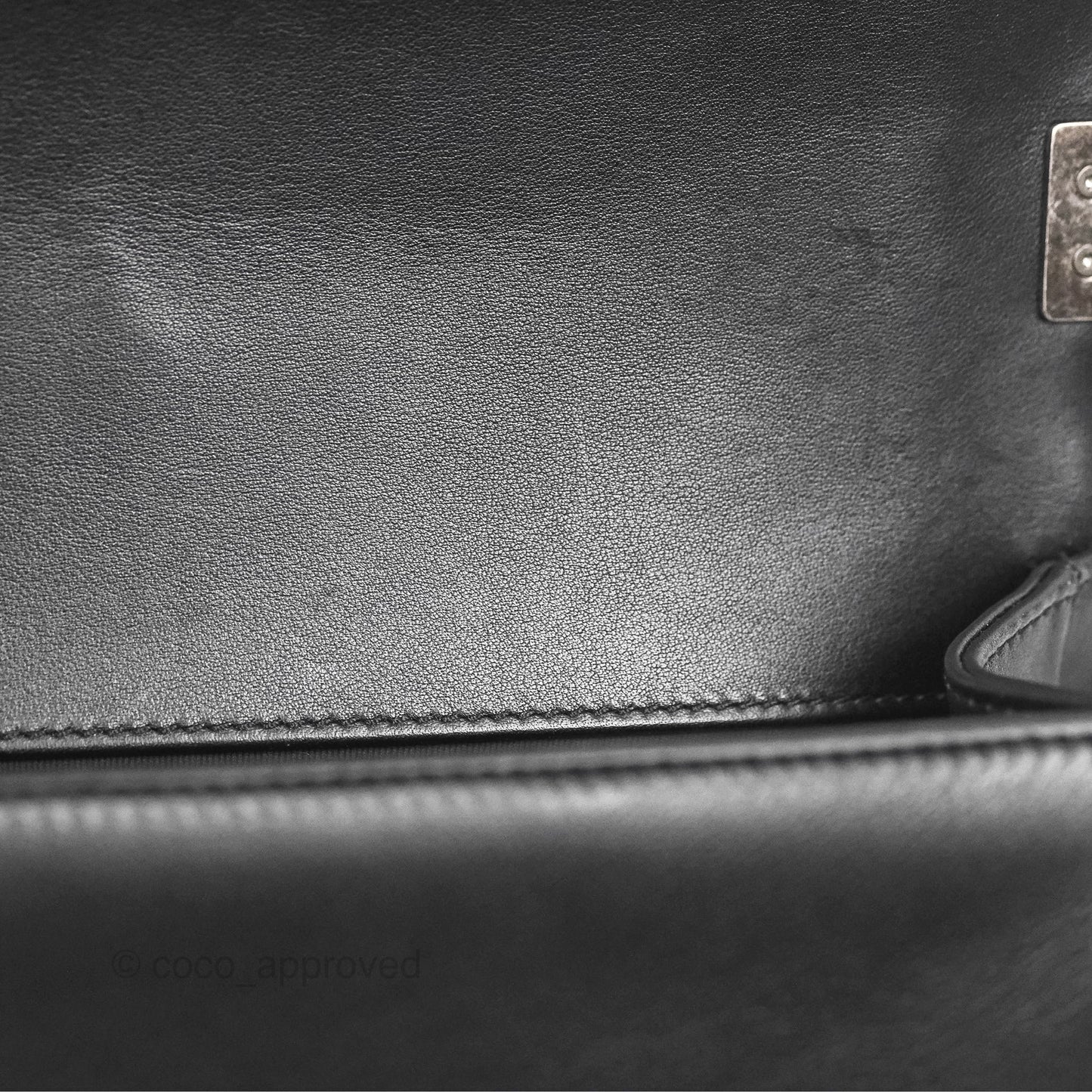 Chanel Medium Boy Quilted Black Calfskin Ruthenium Hardware