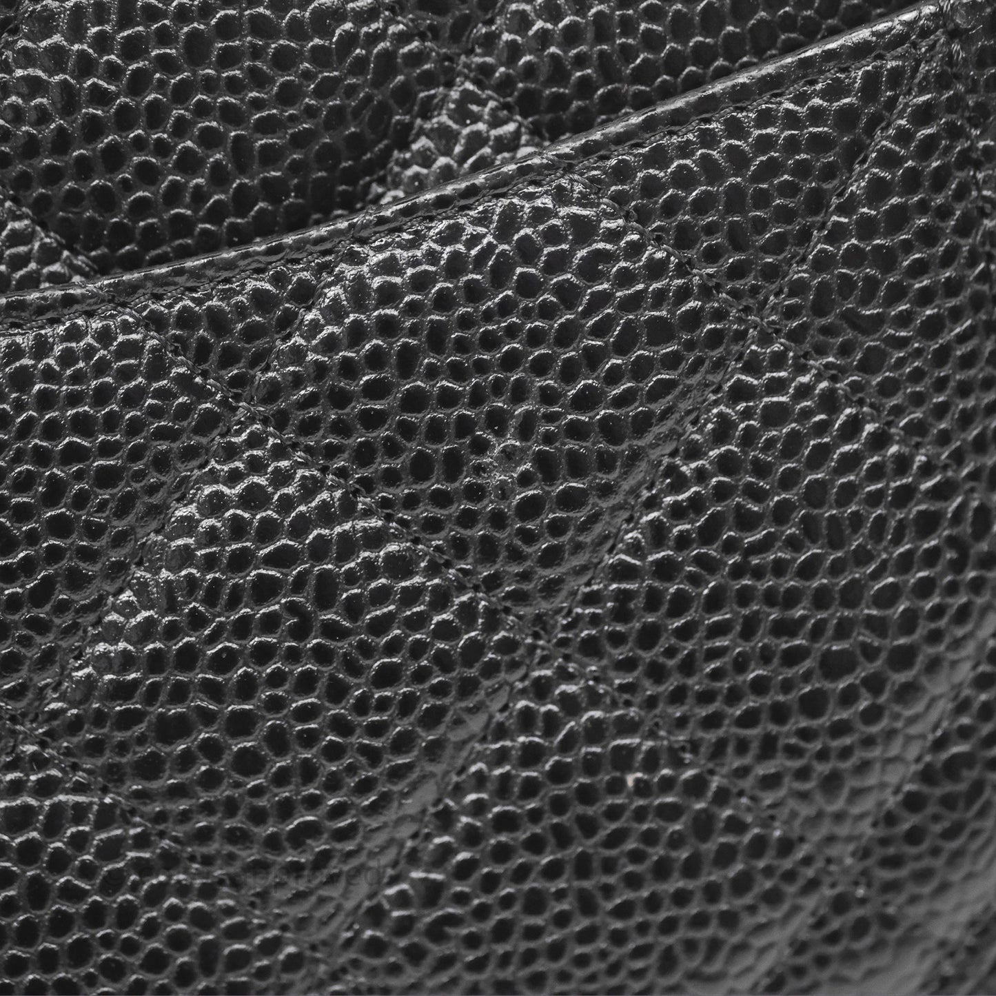 Chanel Quilted Classic Wallet on Chain WOC Black Caviar Silver Hardware