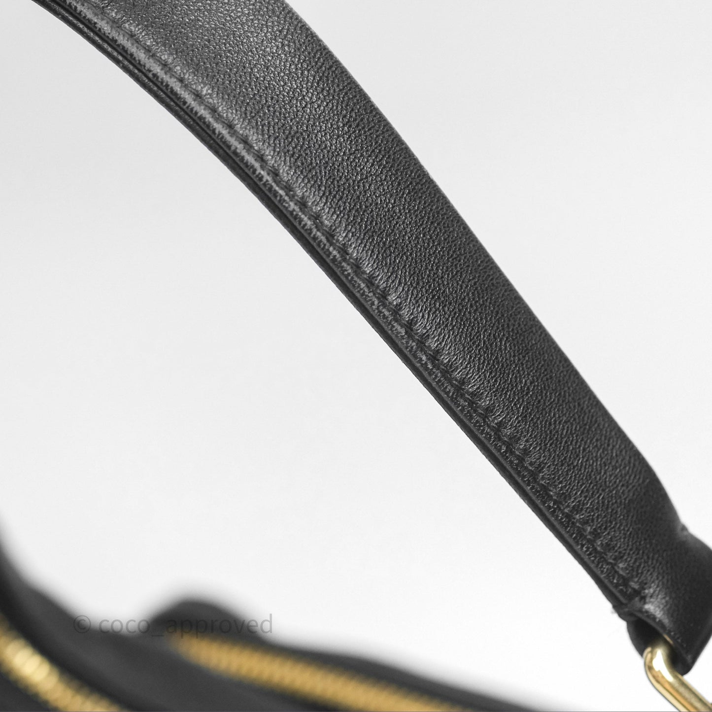 Miu Miu Nappa Leather Pocket Bag Black Lambskin Gold Hardware