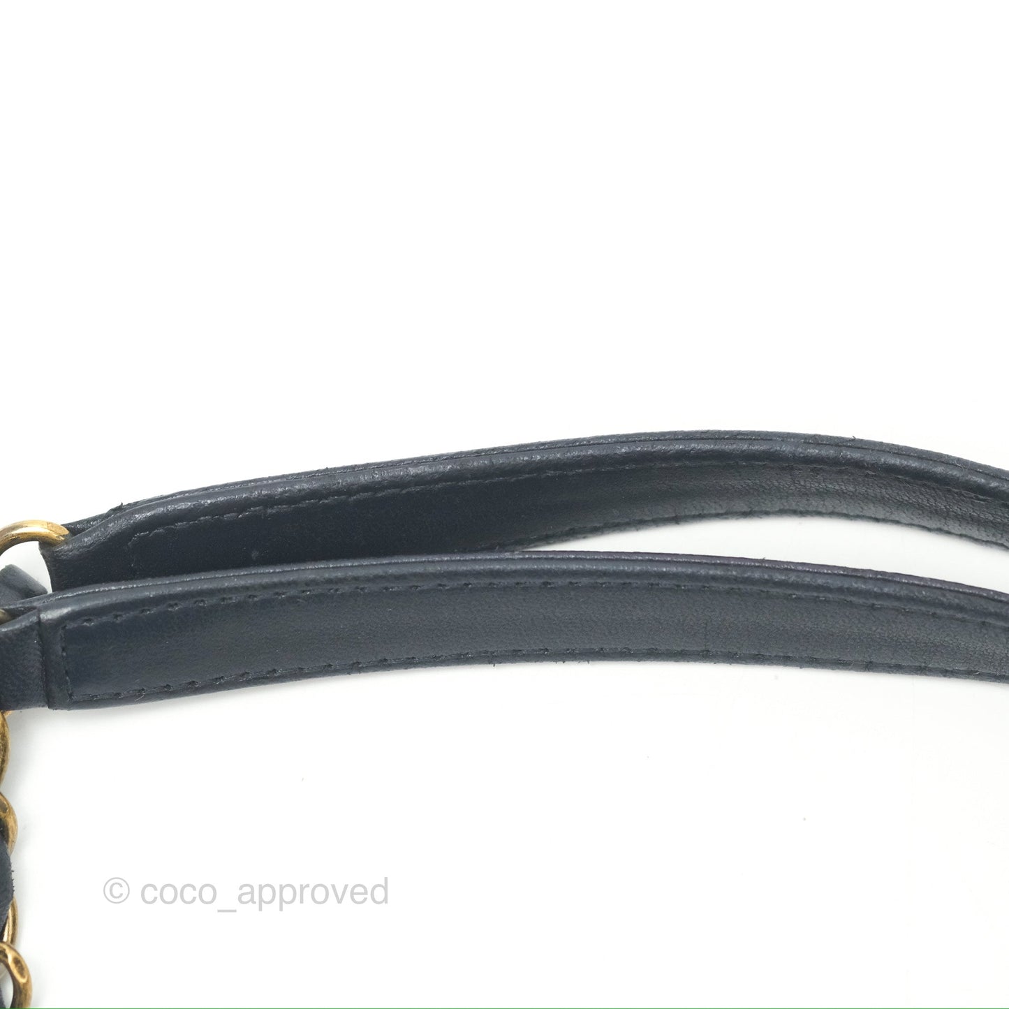 Chanel Medium Around The Corner Shopping Tote Navy Lambskin