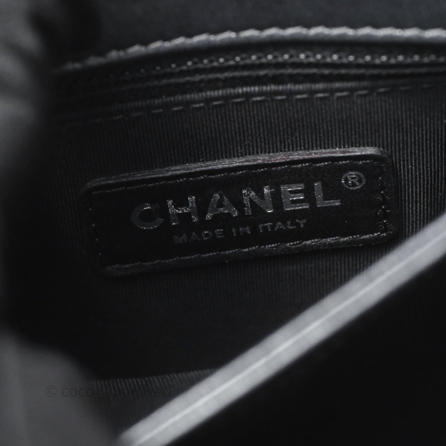 Chanel Clutch with Chain Metallic Dark Grey Silver Hardware