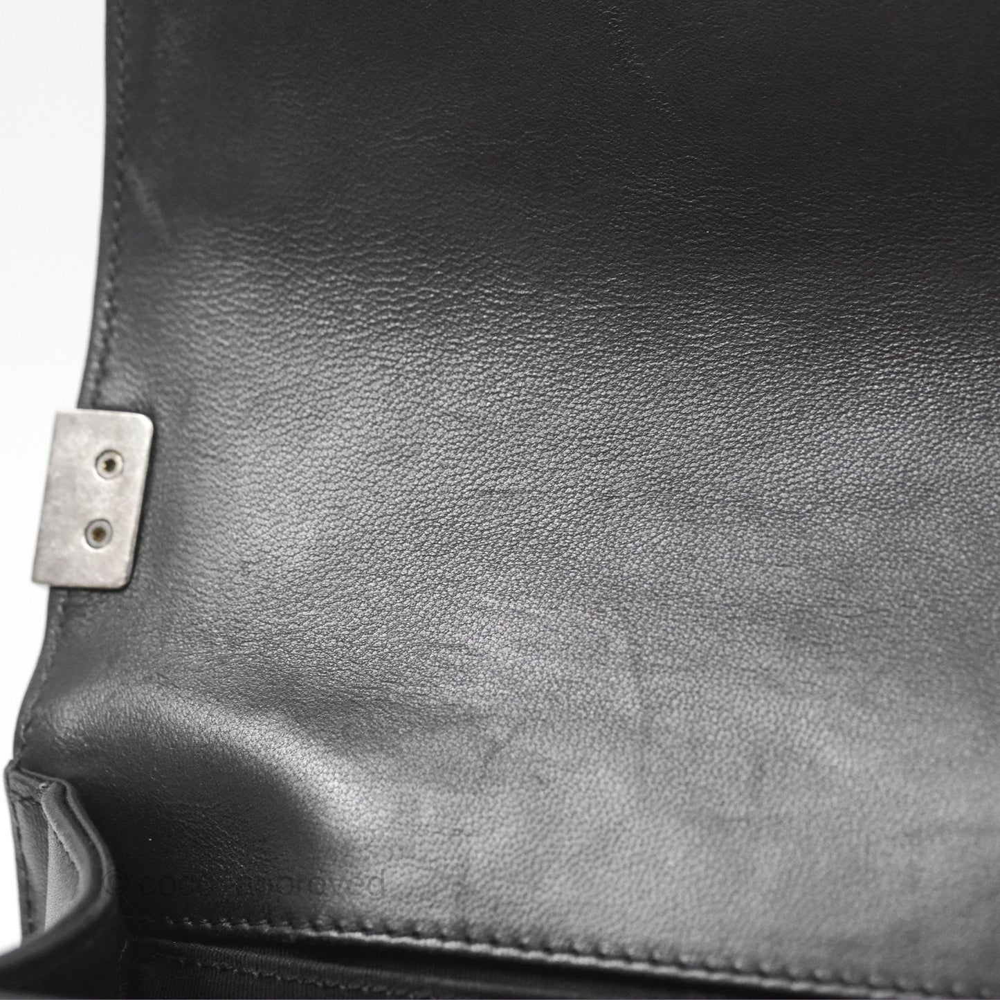 Chanel Quilted Medium Boy Black Lambskin Ruthenium Hardware