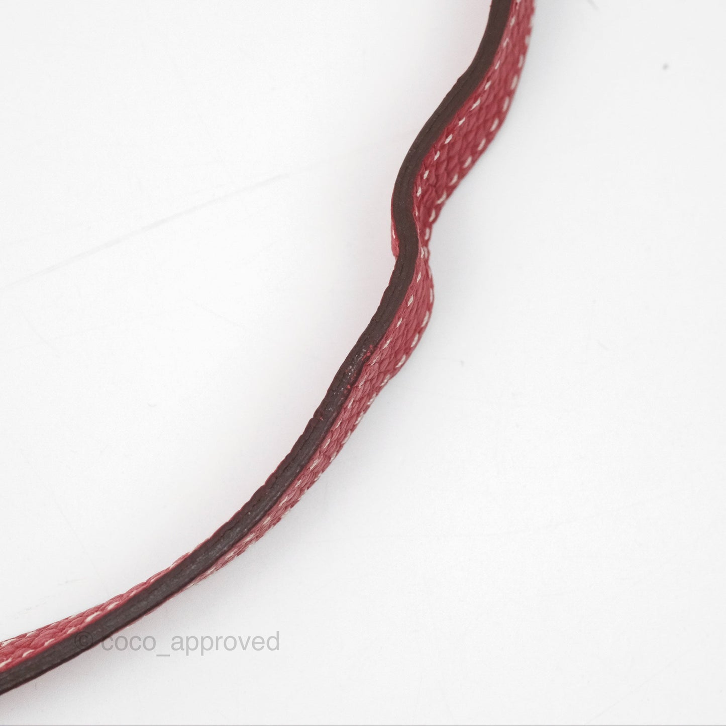 Hermès Halzan 31 Rouge Casque Clemence Palladium Hardware
