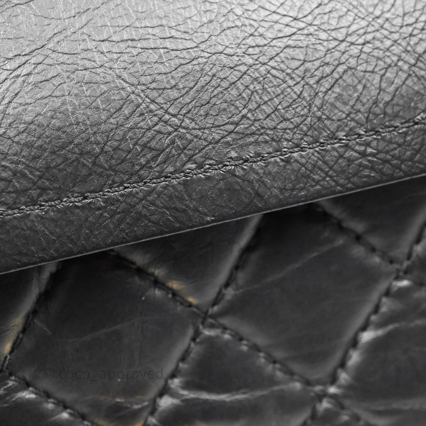 Chanel Quilted 2.55 Reissue 226 Flap Bag Black Aged Calfskin Gold Hardware
