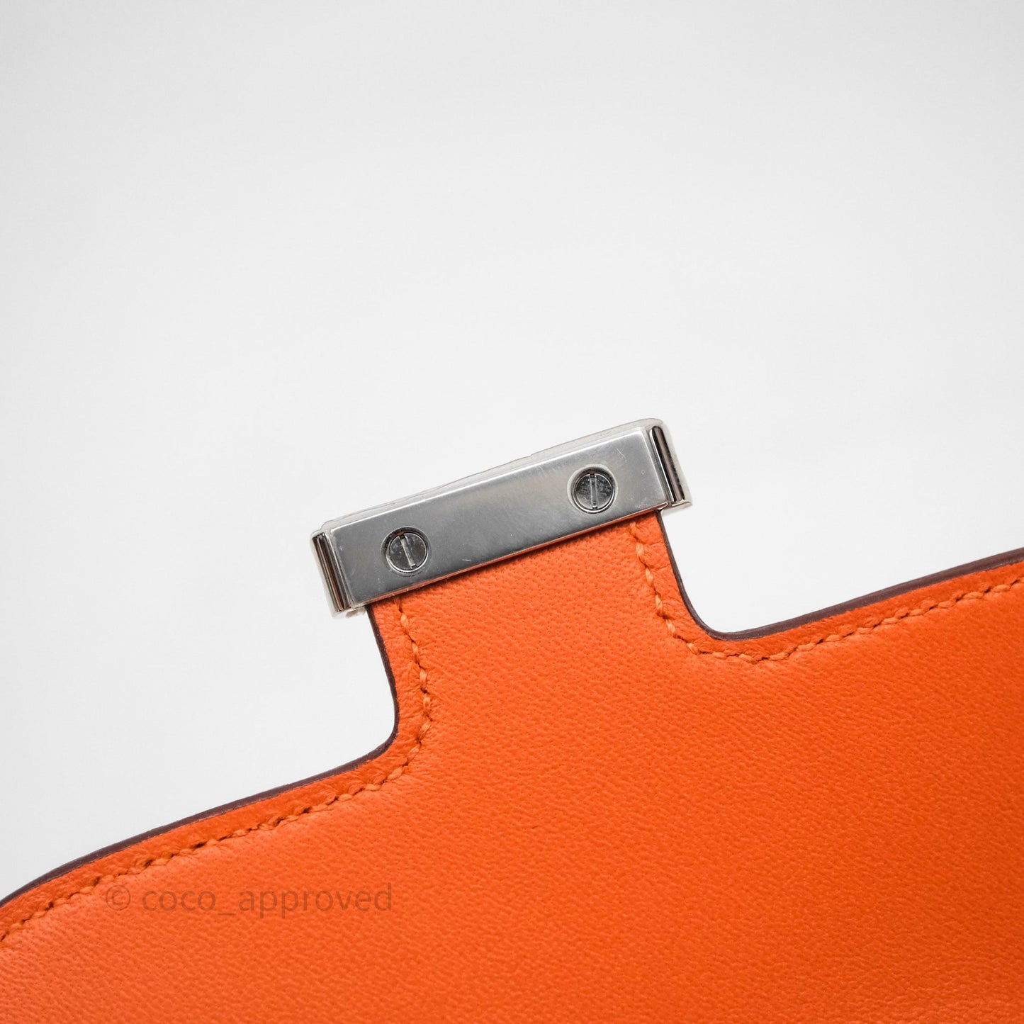 Hermès Constance Slim Wallet Orange 93 Epsom Palladium Hardware