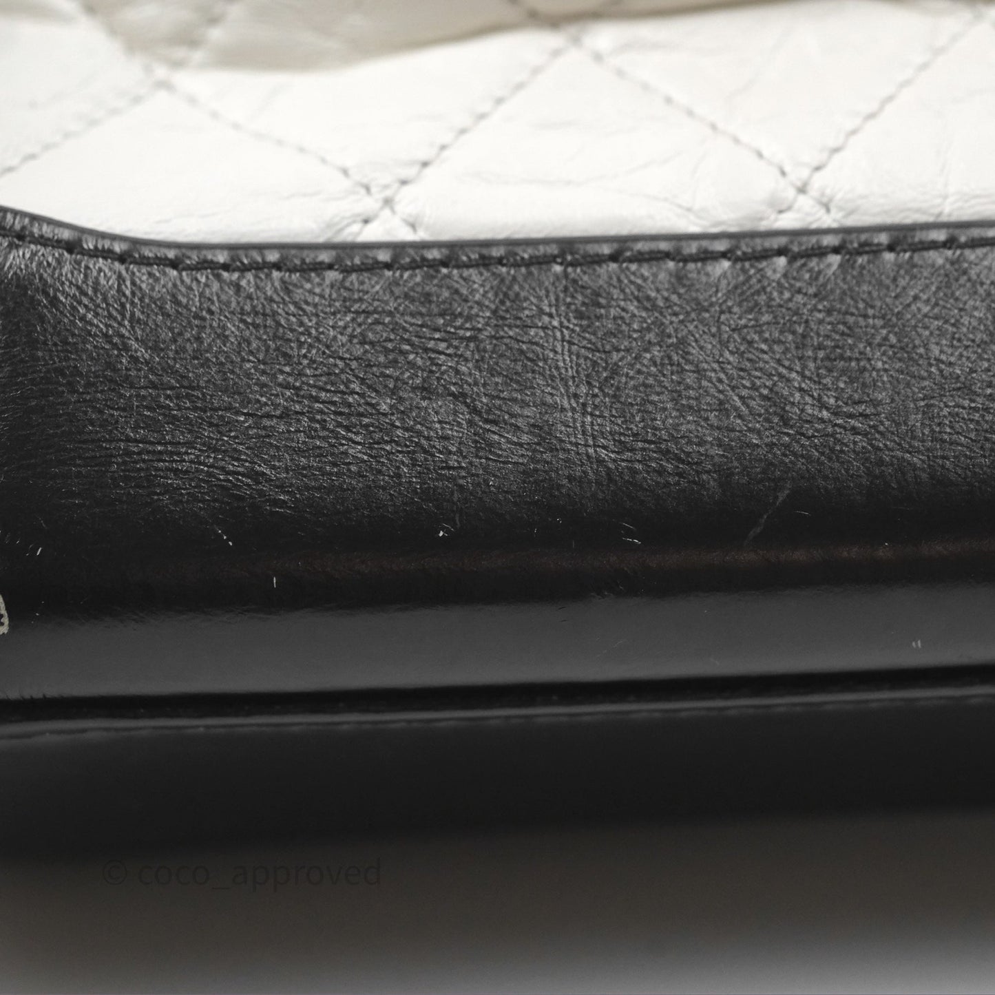 Chanel Small Gabrielle Hobo Quilted Black White Aged Calfskin