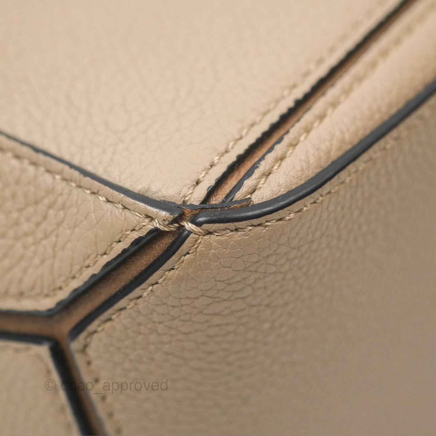 Loewe Small Puzzle Bag Sand Mink Grained Calfskin