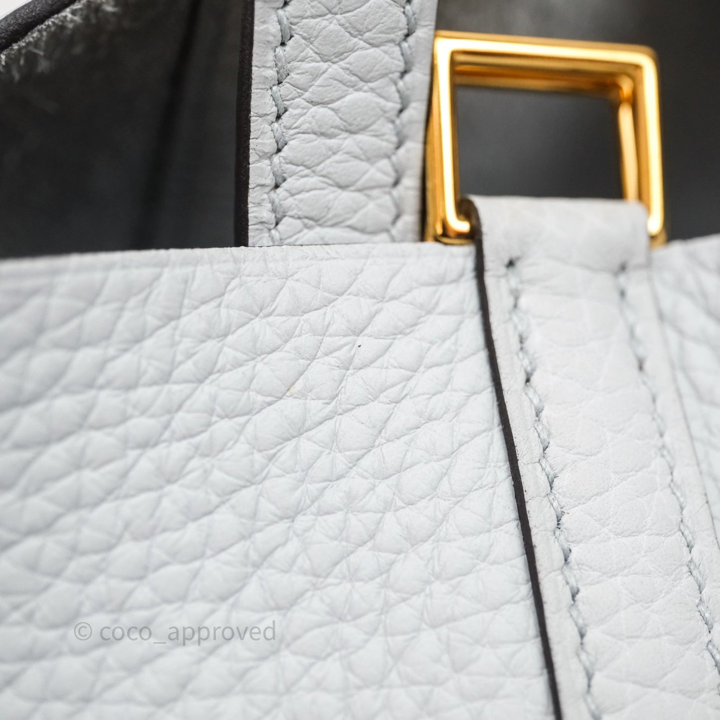 Hermès Picotin 18 Bleu Pâle 08 Clemence Gold Hardware