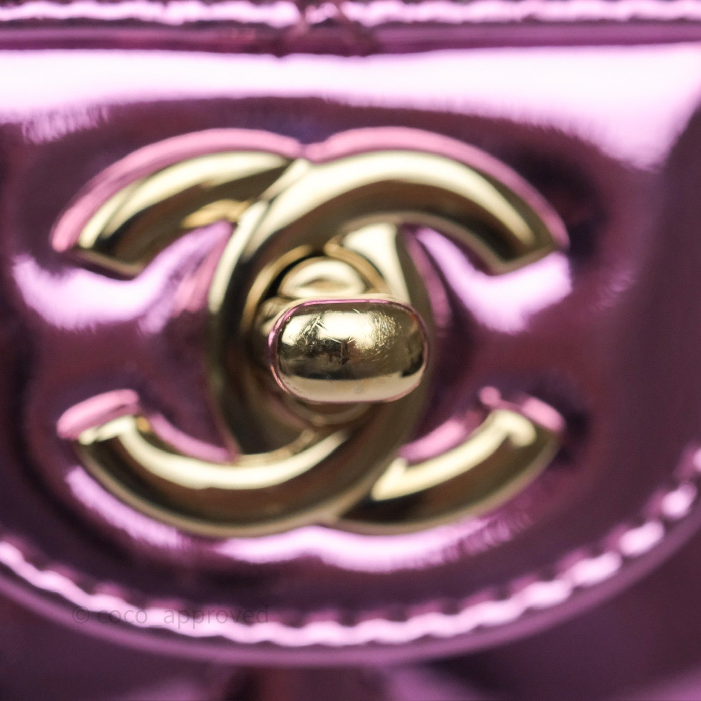 Chanel Hollywood Boulevard Flap with Star Coin Purse Lilac Pink Metallic Mirror Calfskin 24C