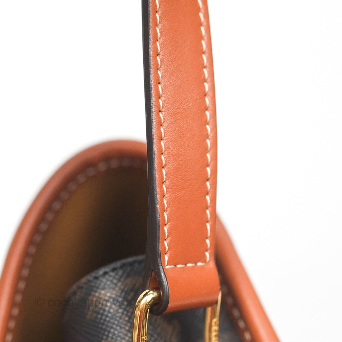 Celine Medium Folco Bag Triomphe Canvas Tan