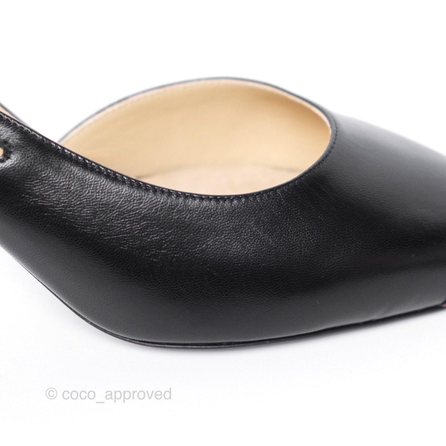Chanel Toecap Slingback Heels Black Size 37