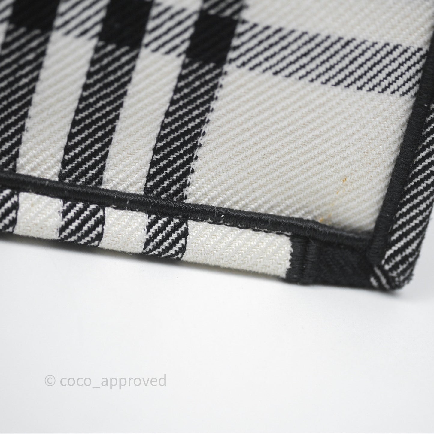 Christian Dior Large Check'n'Dior Book Tote Black/ White Canvas