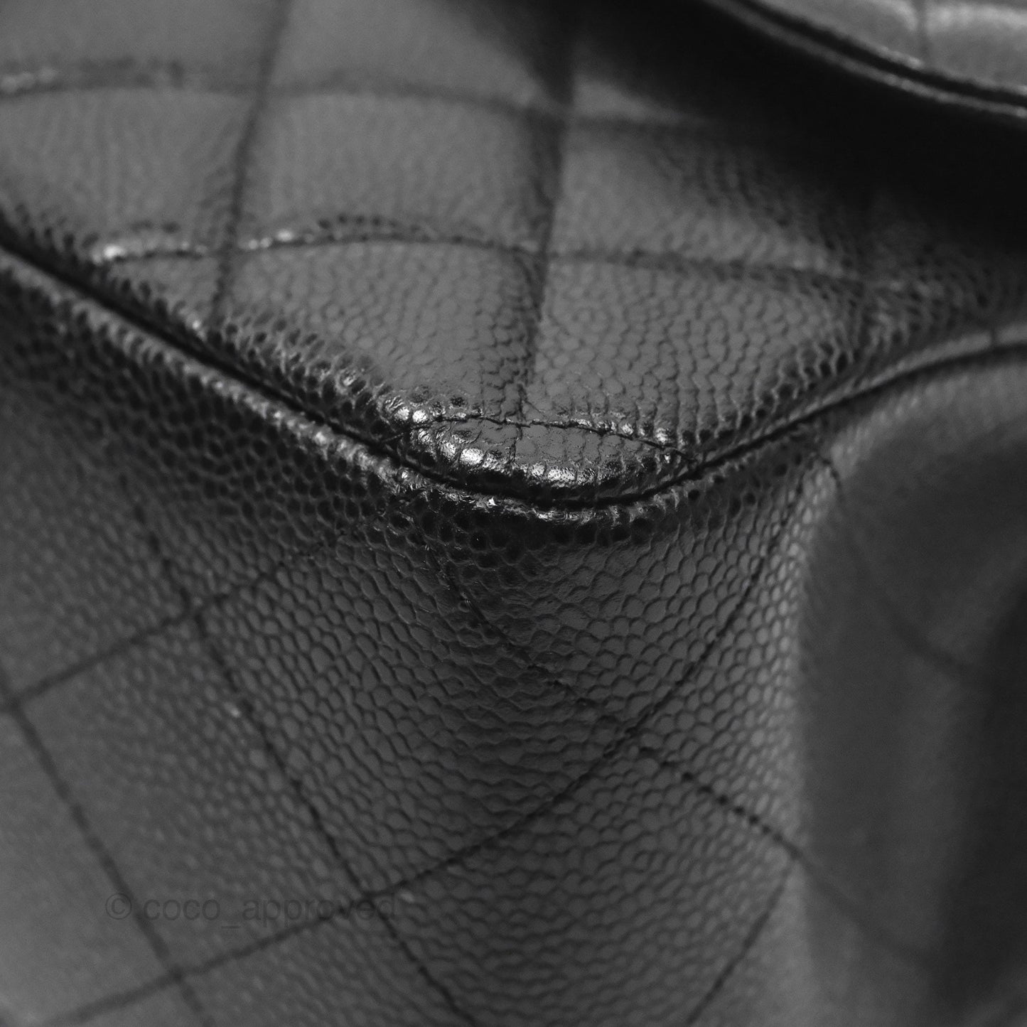 Chanel Jumbo Single Flap Black Caviar Gold Hardware