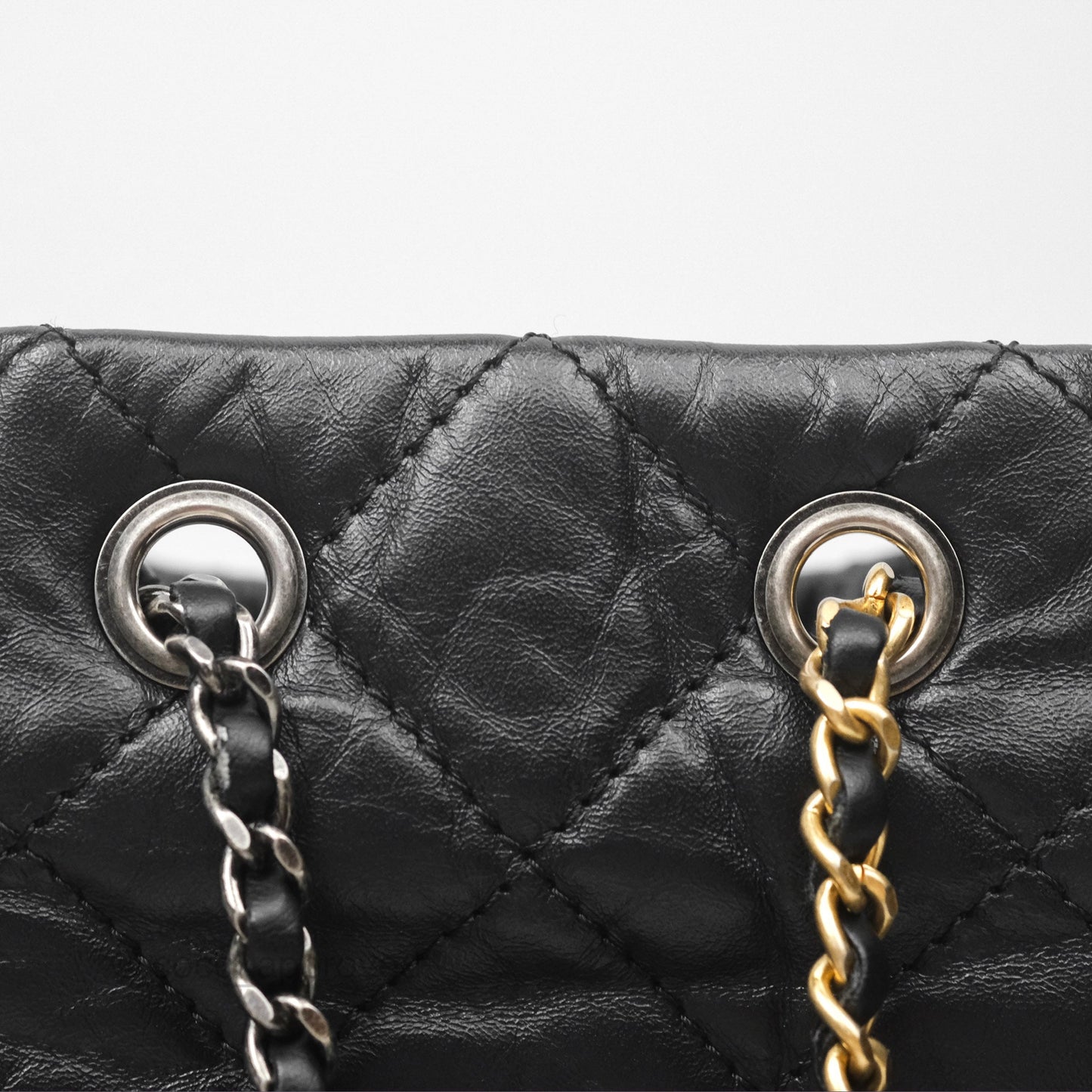 Chanel Medium Gabrielle Backpack Black Aged Calfskin