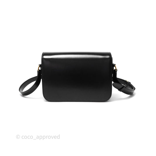 Celine Medium Triomphe Black Shiny Calfskin