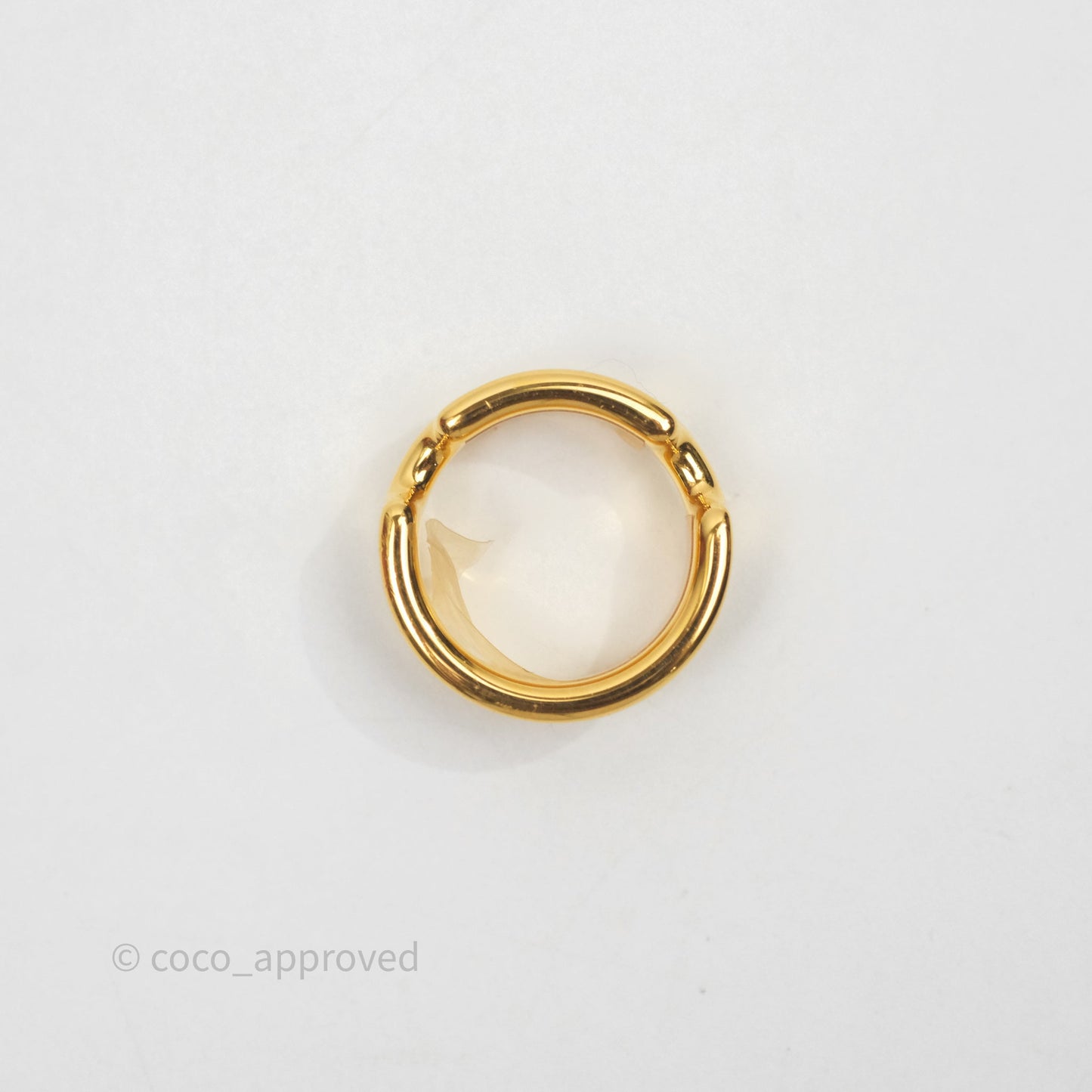 Hermès Olympe Ring Small Model Gold 37 Epsom Gold Hardware