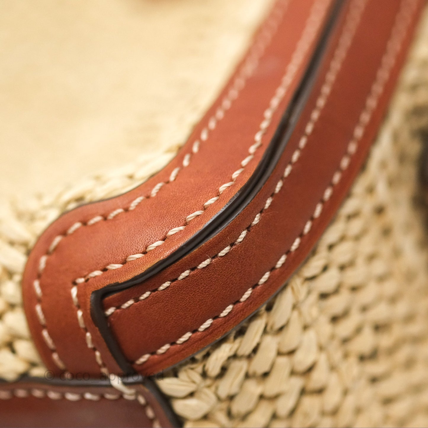 Delvaux Cool Box MM Bohème Raffia Brown