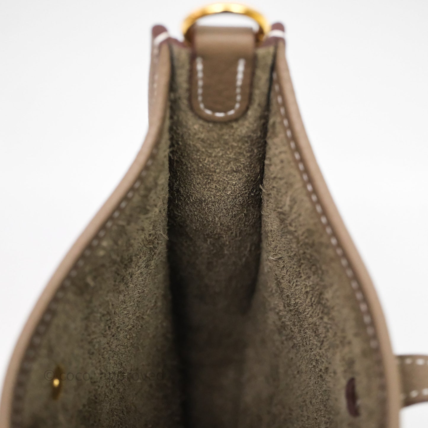 Hermès Mini Evelyne 16 Etoupe 18 Clemence Gold Hardware