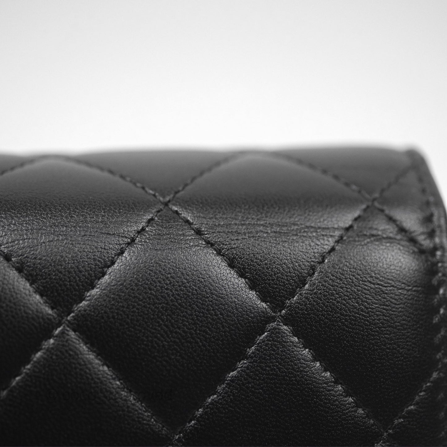 Chanel Quilted Classic WOC Black Lambskin Gold Hardware