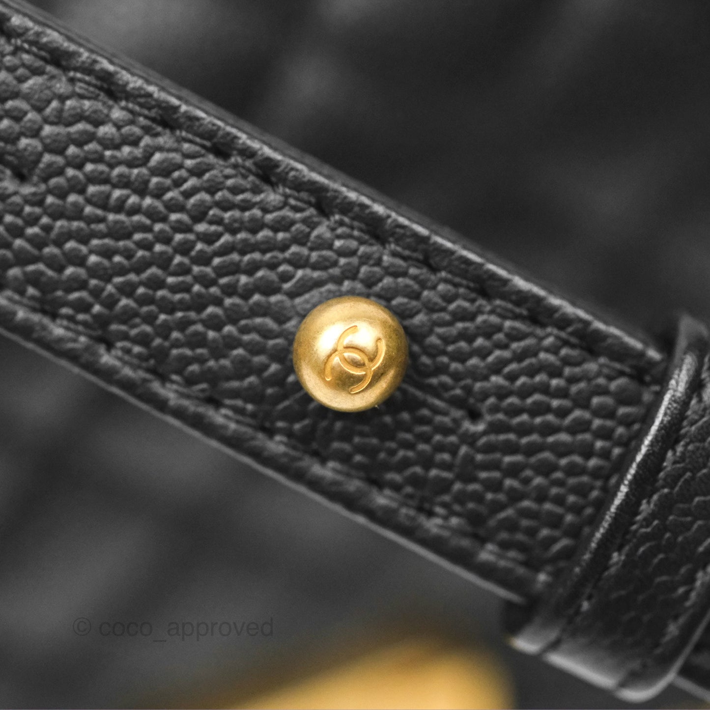 Chanel Small Chain Around Boy Quilted Black Caviar Aged Gold Hardware