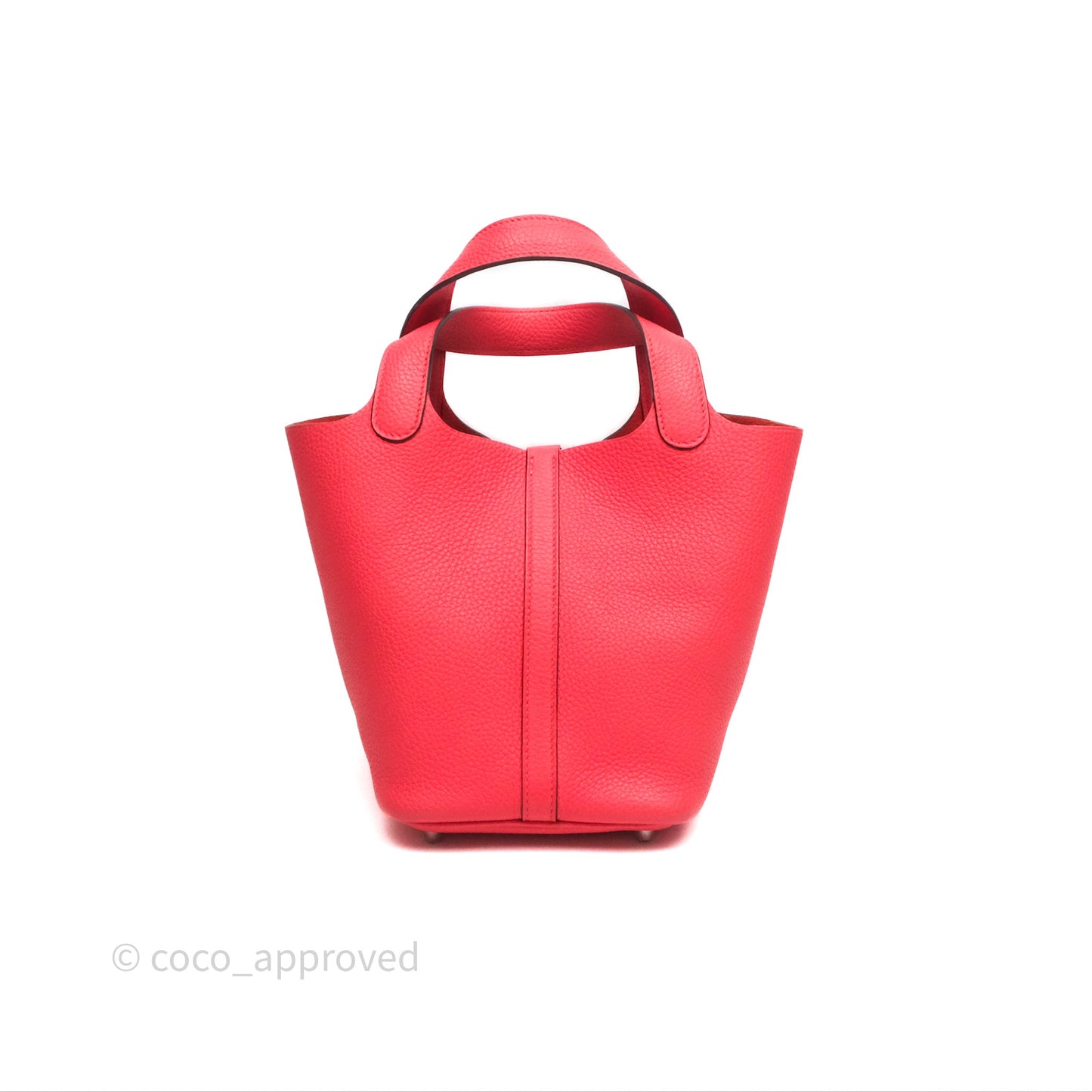 Hermès Picotin 18 Rose Texas Taurillon Clemence Palladium Hardware