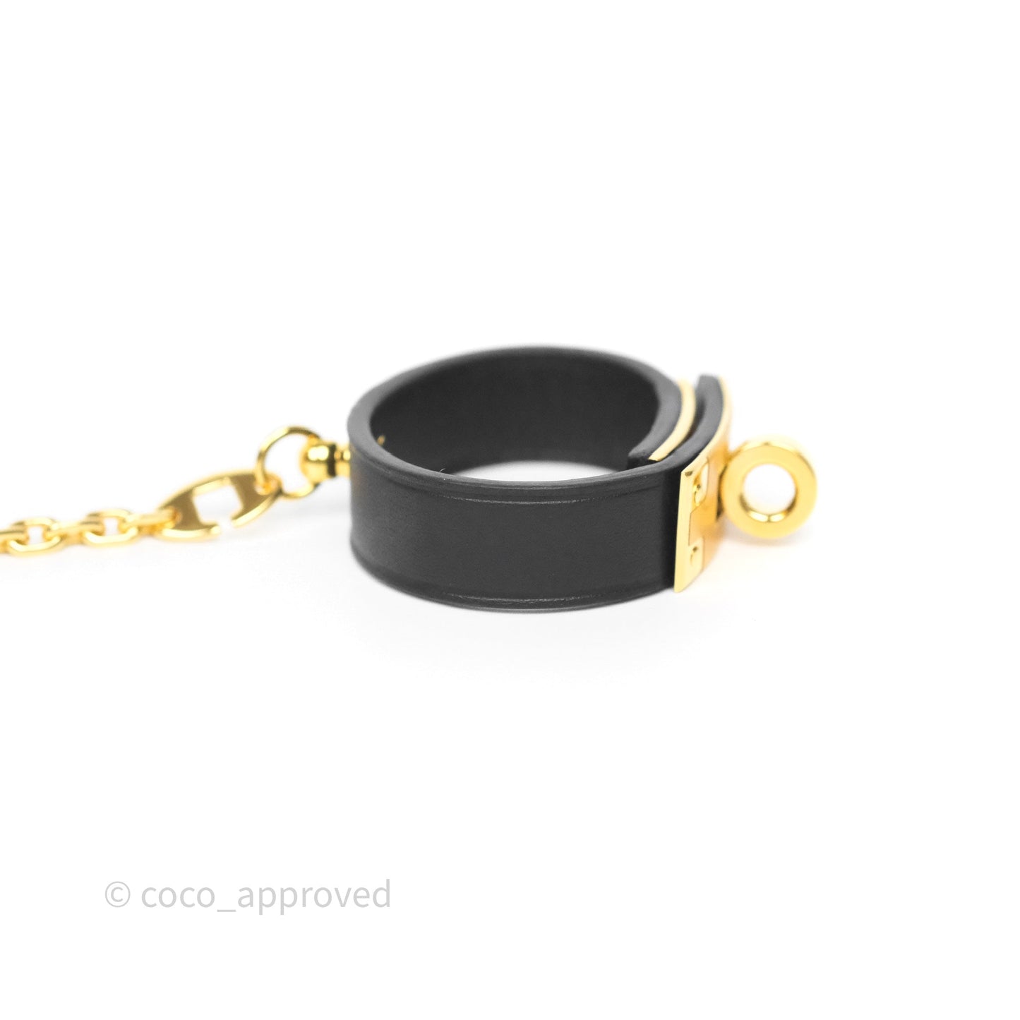 Hermès Kelly Glove Clip Black Swift Gold Hardware