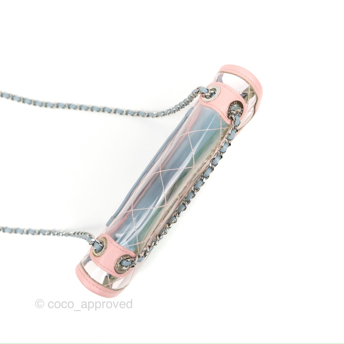 Chanel Mini Coco Splash Flap Bag PVC Lambskin Pink/Blue/Green Silver Hardware