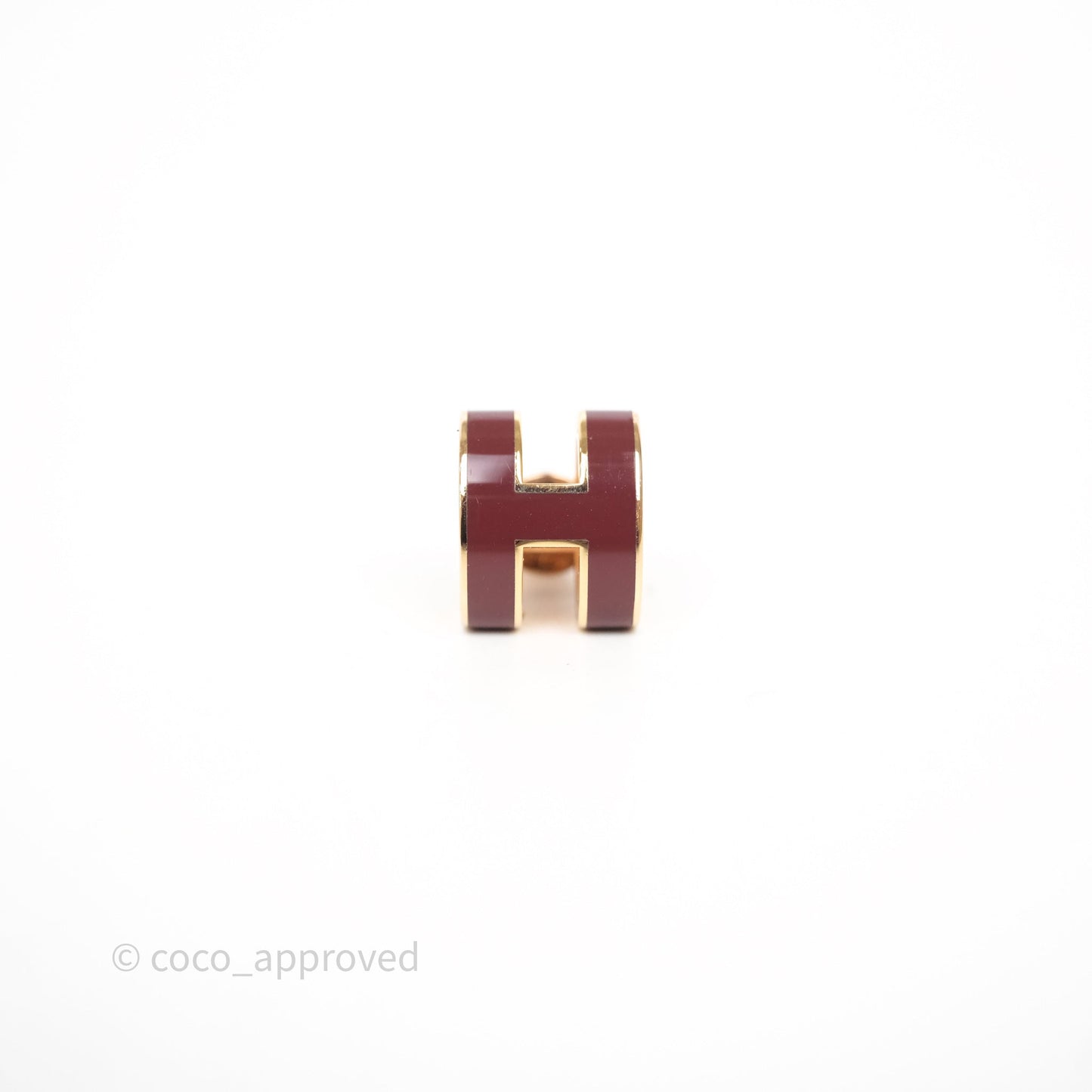 Hermès Pop H Earrings Burgundy Rose Gold