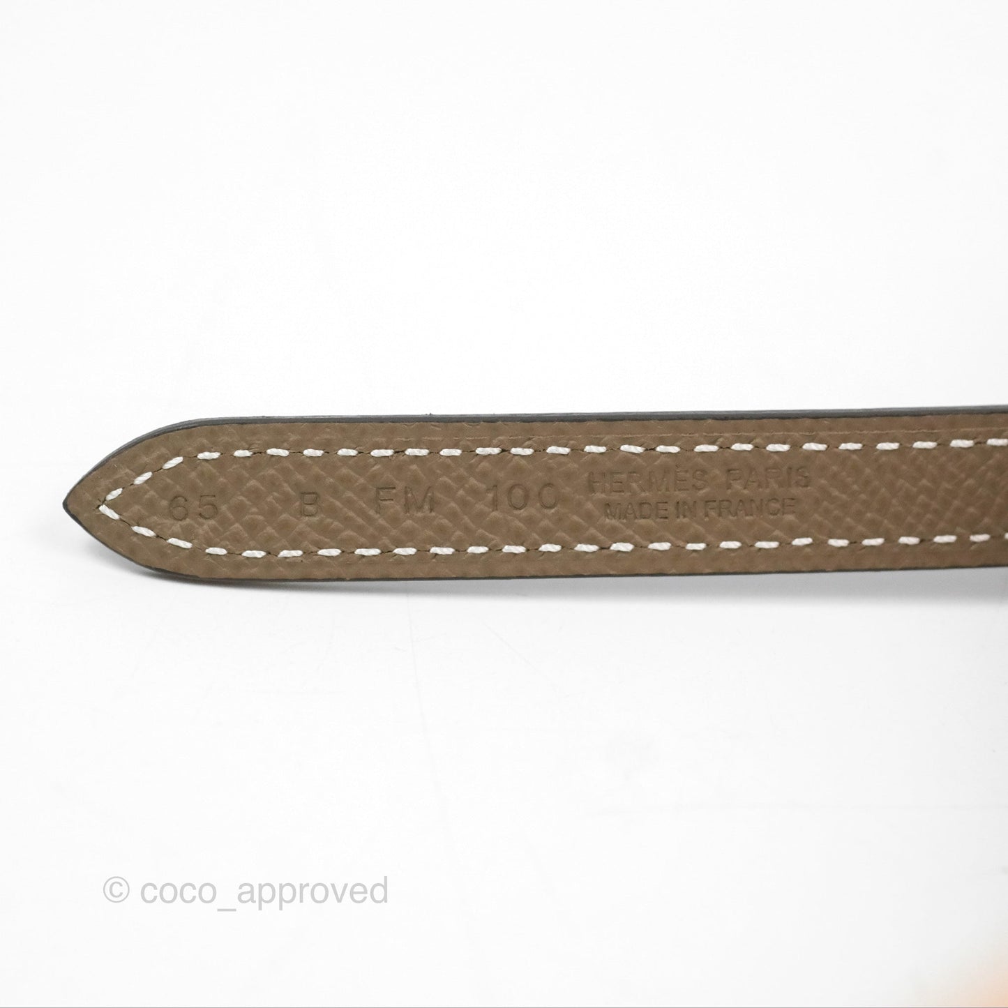 Hermès H Constance Mini Belt Buckle & Reversible Etoupe/Black Leather Rose Gold Hardware