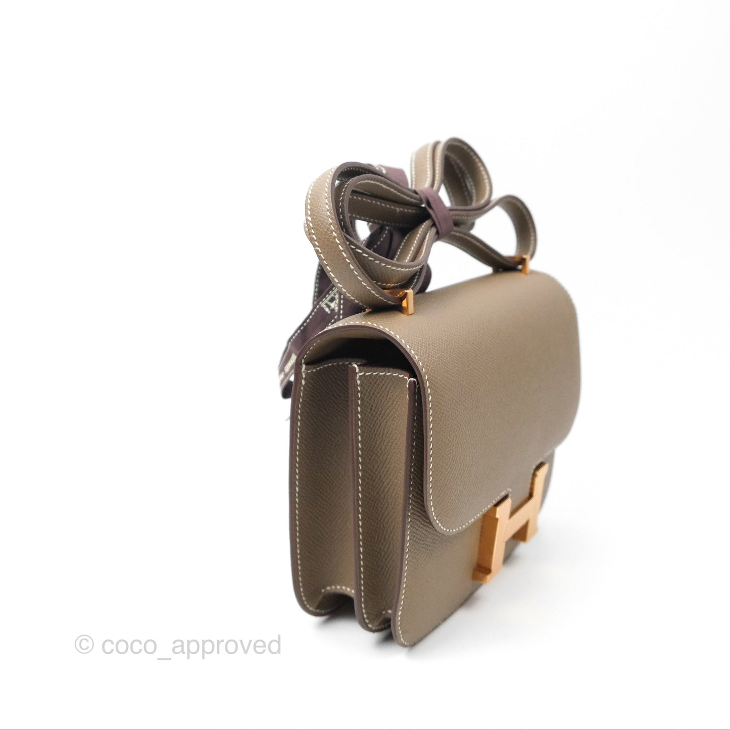 Hermès Constance Mini 18cm Mirror Etoupe Epsom Rose Gold Hardware