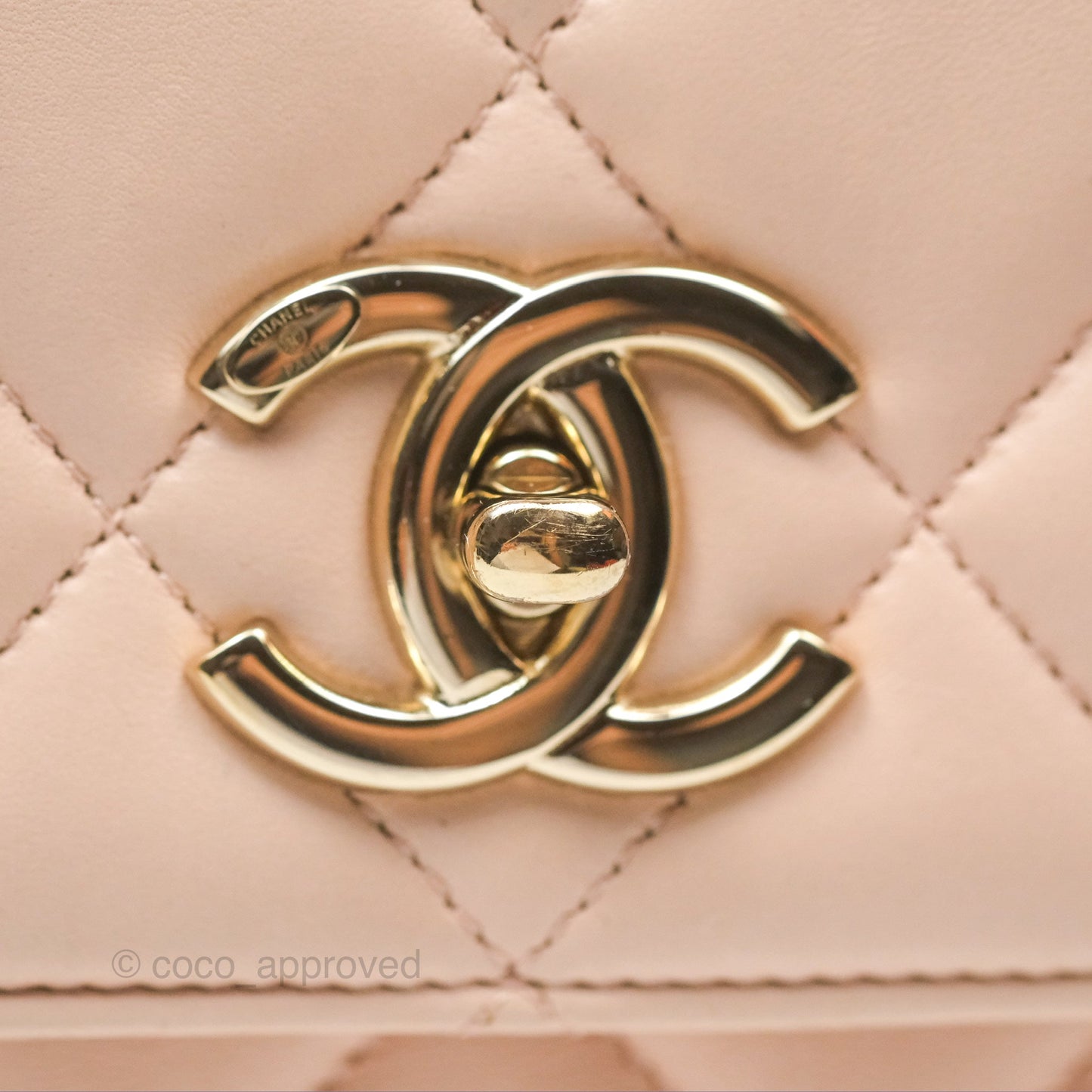 Chanel Trendy CC Small Beige Lambskin Gold Hardware