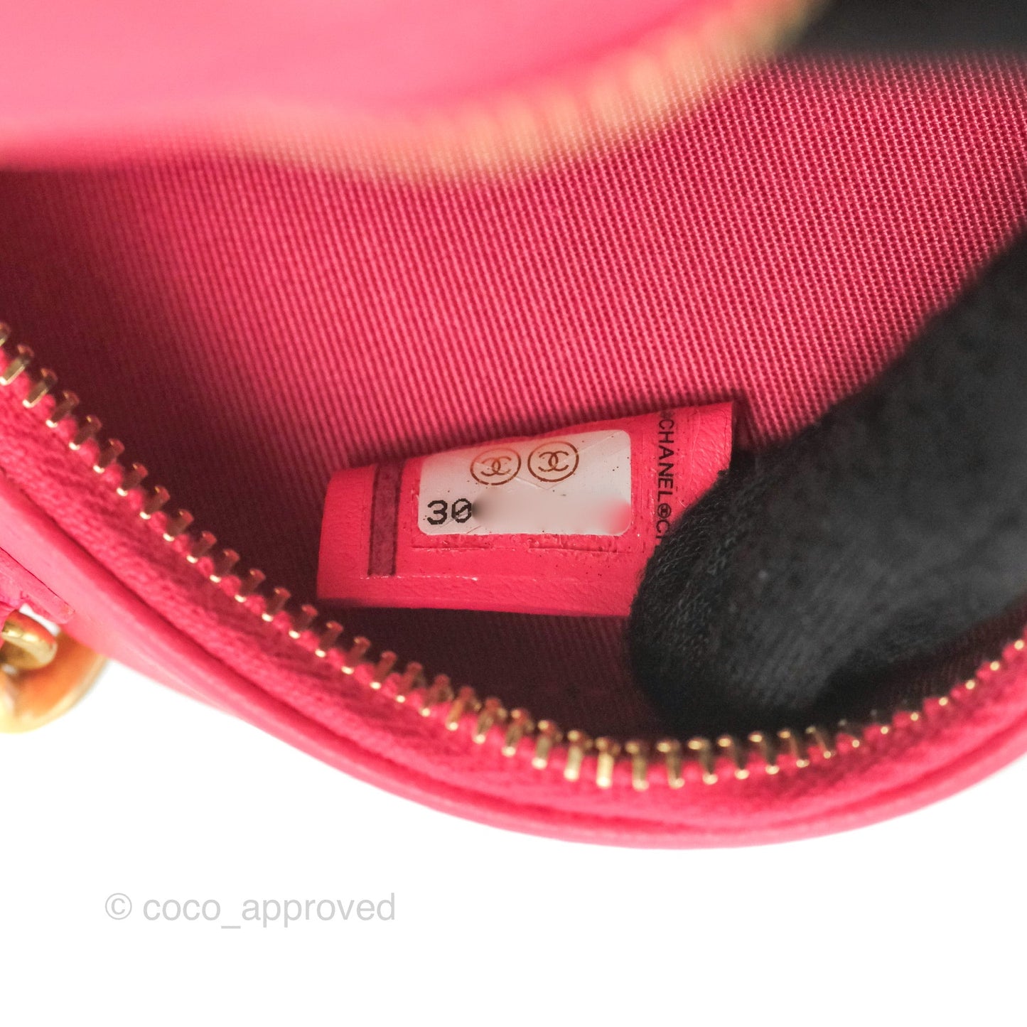 Chanel 19 Round Clutch With Chain Dark Pink Mixed Hardware