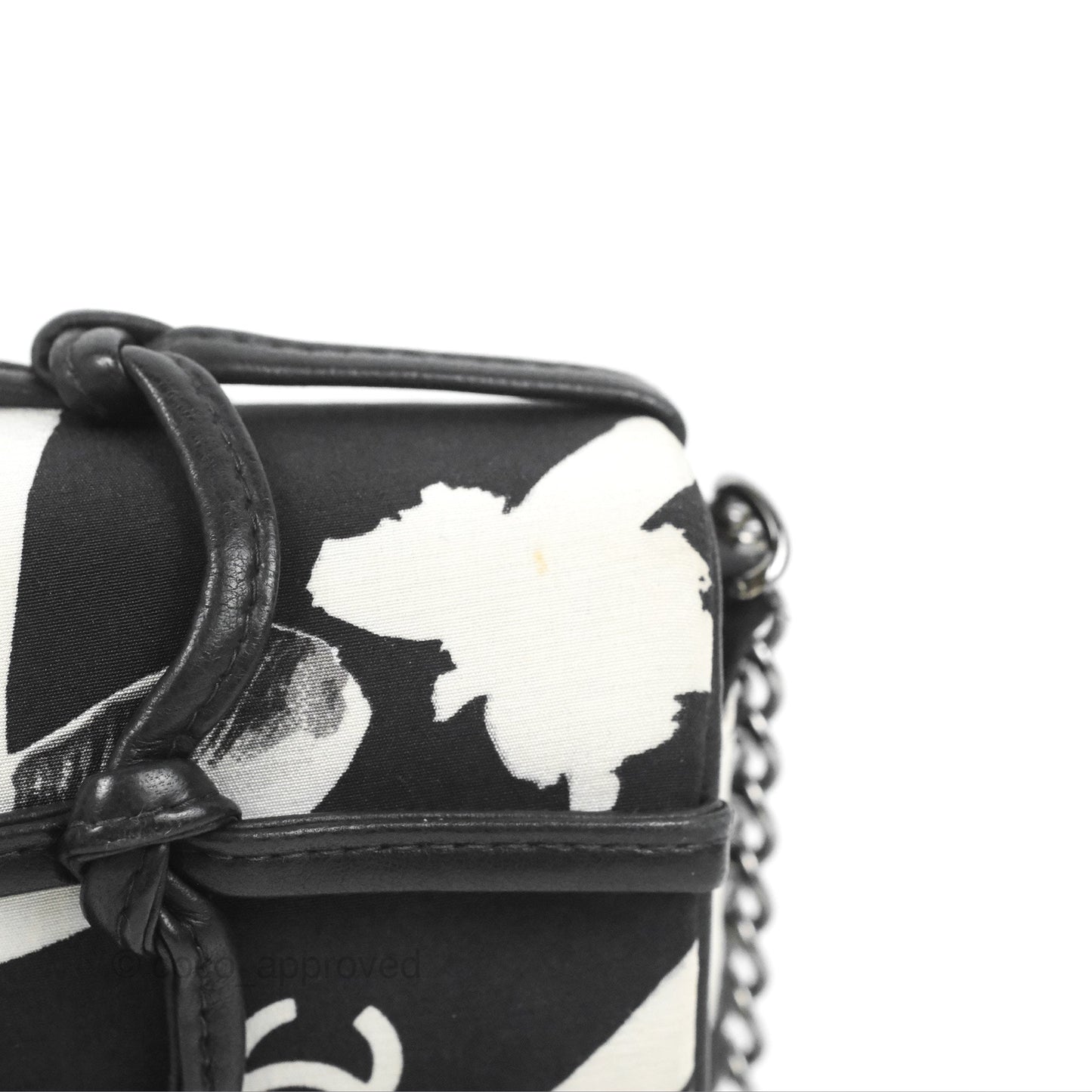 Chanel Timeless Tahiti Canvas Bag Navy Leather