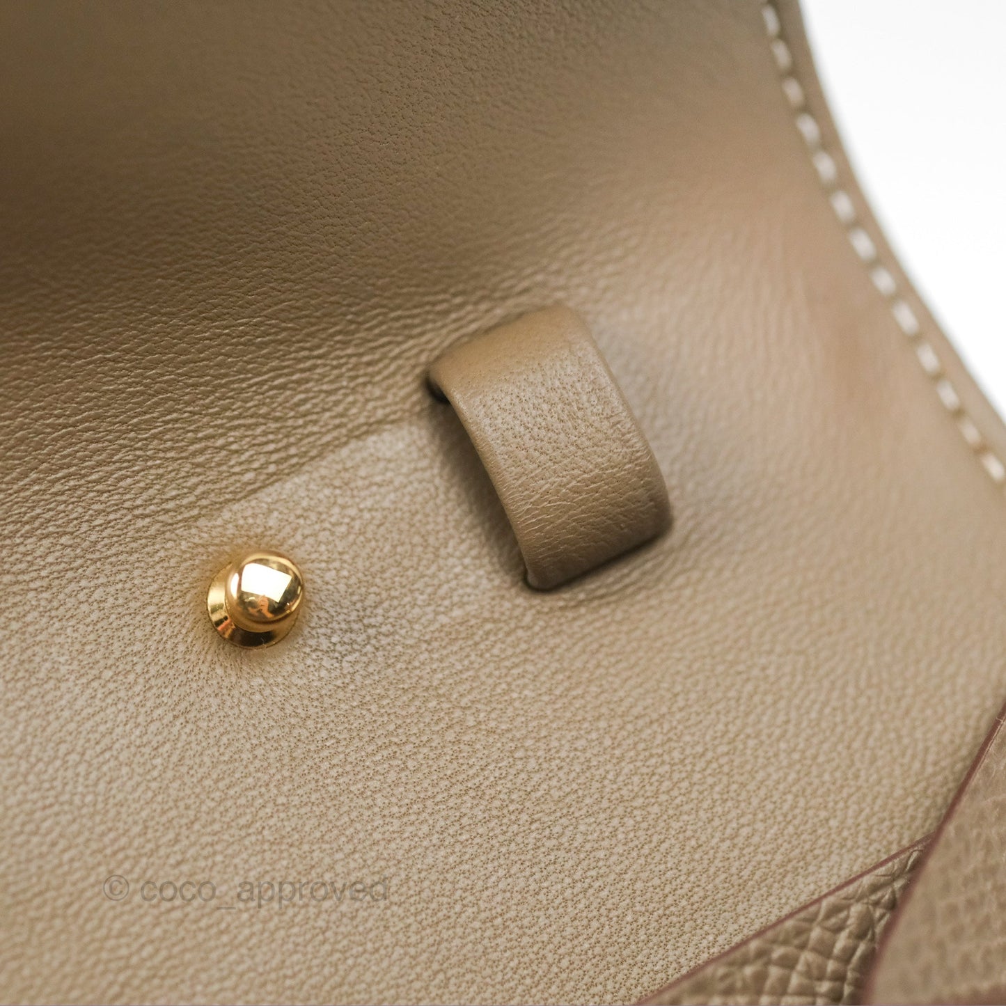Hermès Constance To Go Wallet Etoupe Epsom Gold Hardware