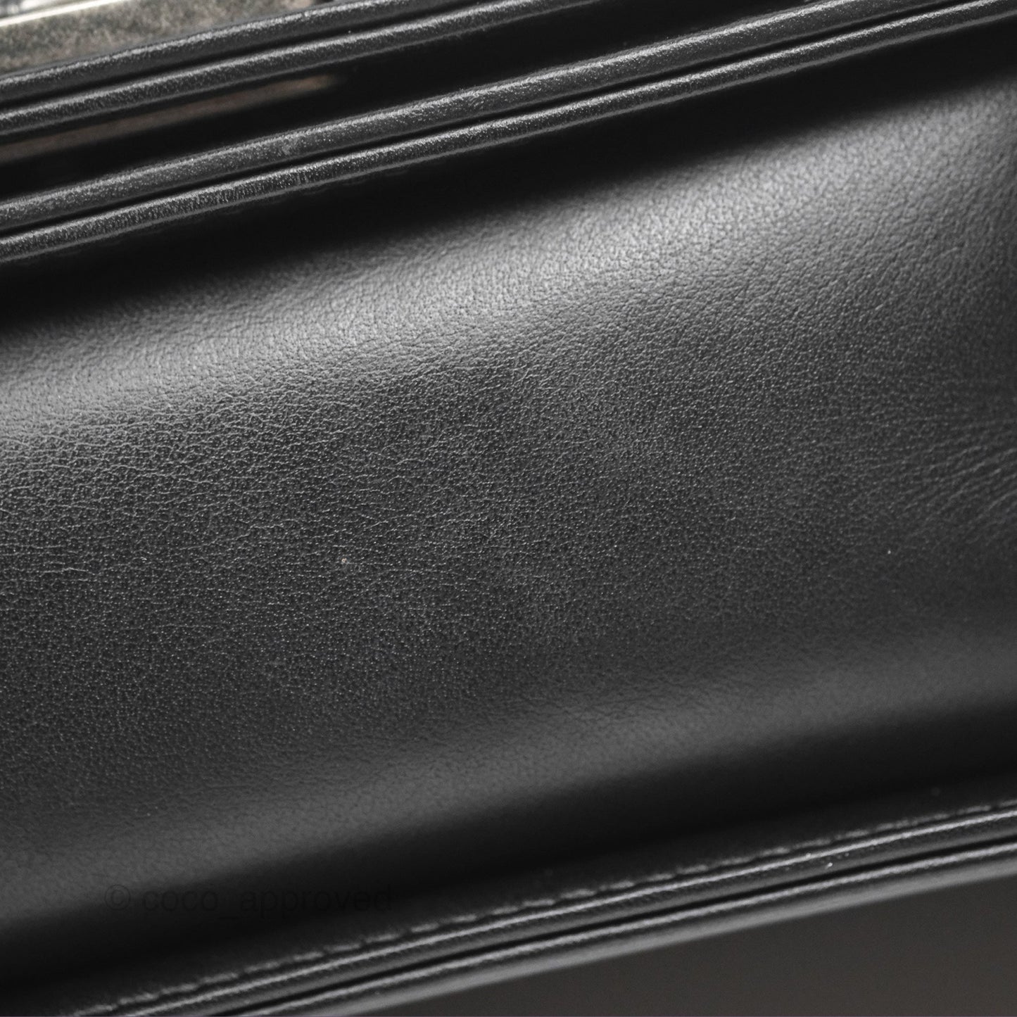 Chanel Small Boy Black Calfskin Ruthenium Hardware
