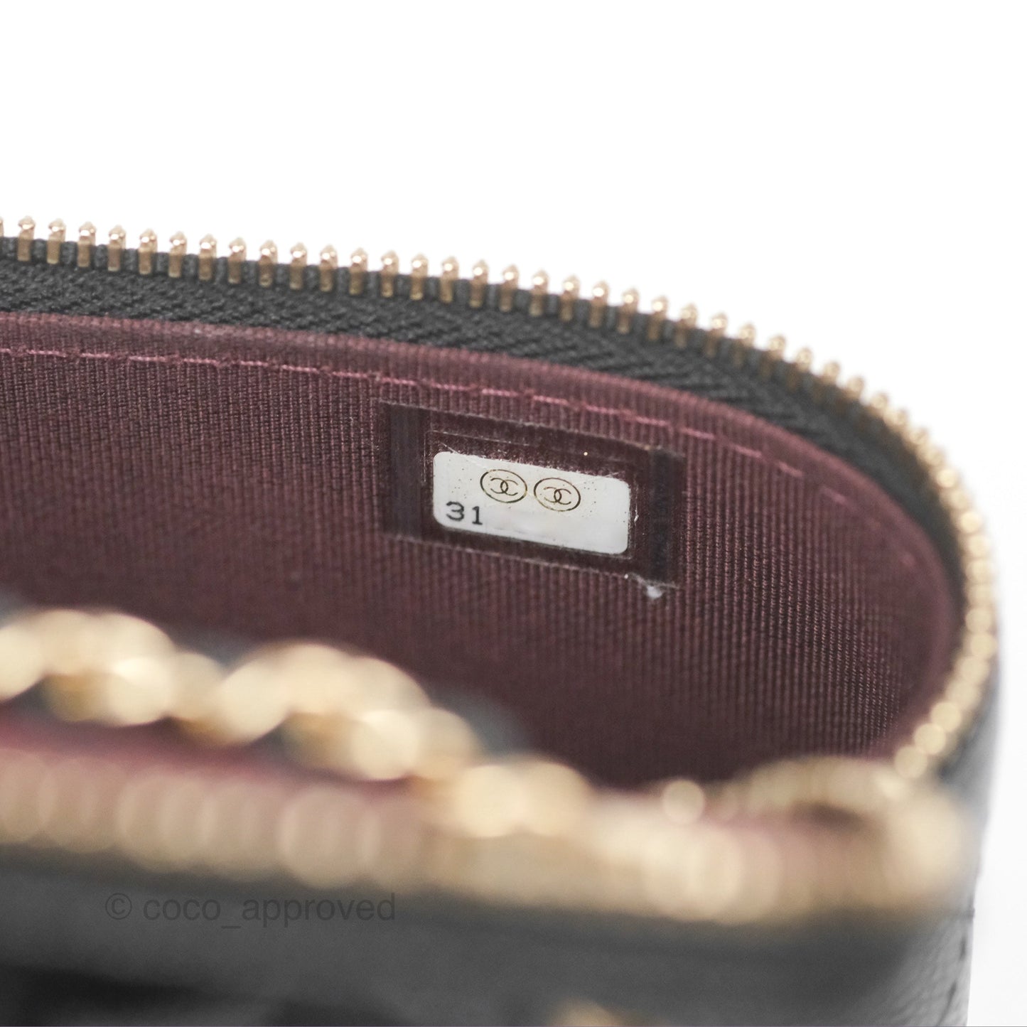 Chanel Classic Mini Vanity With Chain Black Caviar Gold Hardware