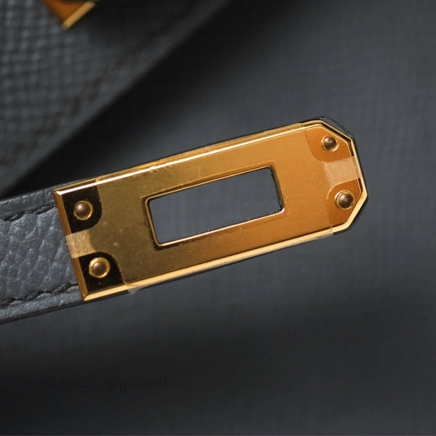 Hermès Mini Kelly II Vert Amande 63 Epsom Gold Hardware