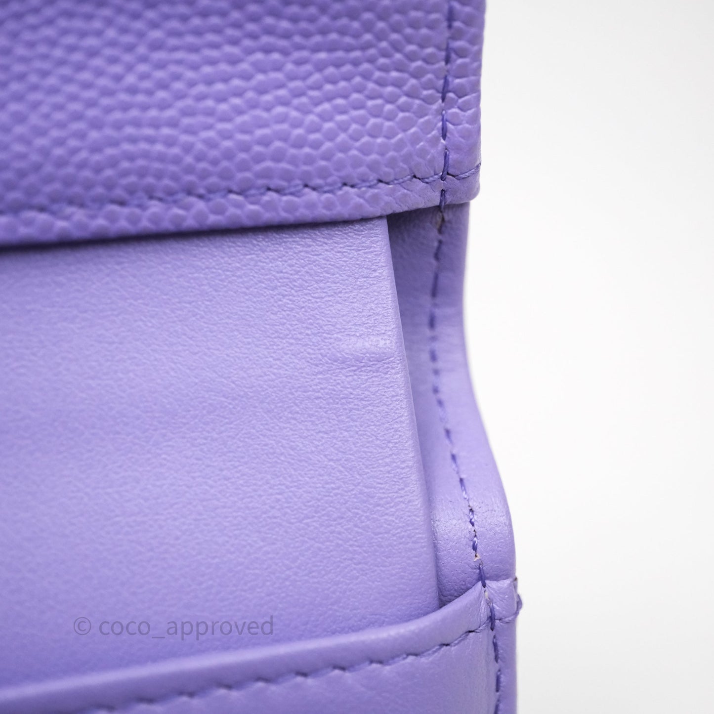 Chanel Classic Flap Wallet Purple Caviar Gold Hardware⁣ 20S