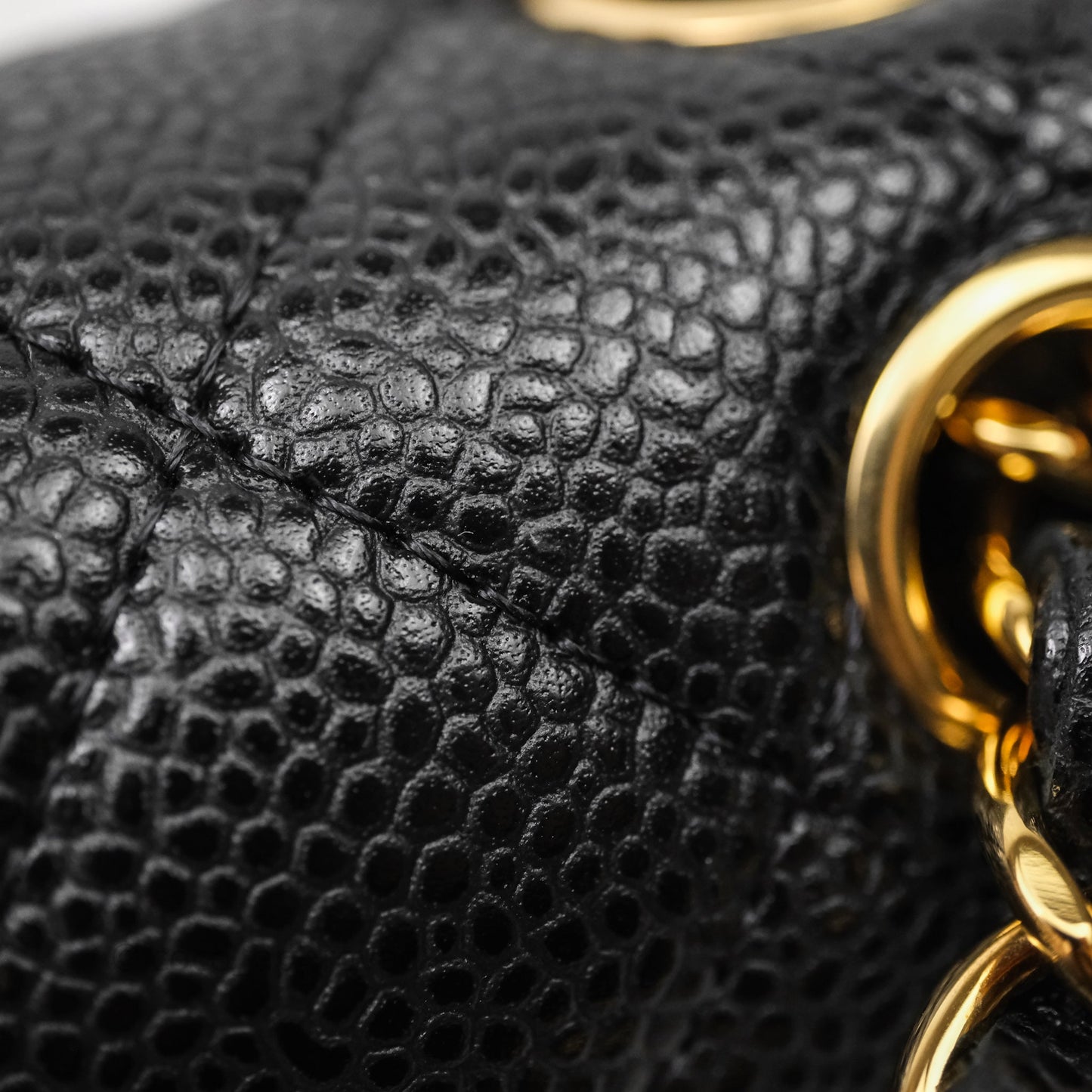 Chanel Small Classic Flap Quilted Black Caviar Gold Hardware