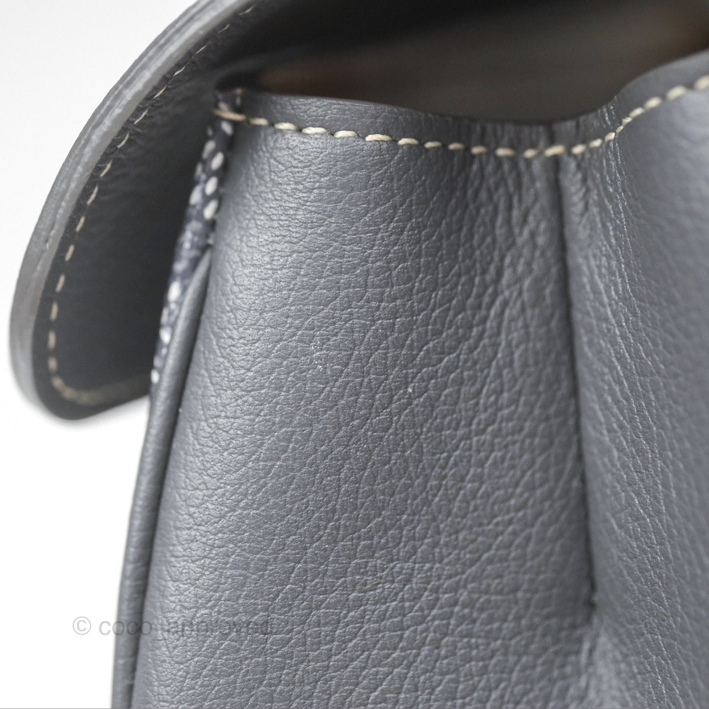 Goyard Saïgon Mini Bag Chevroches Calfskin Grey Silver Hardware