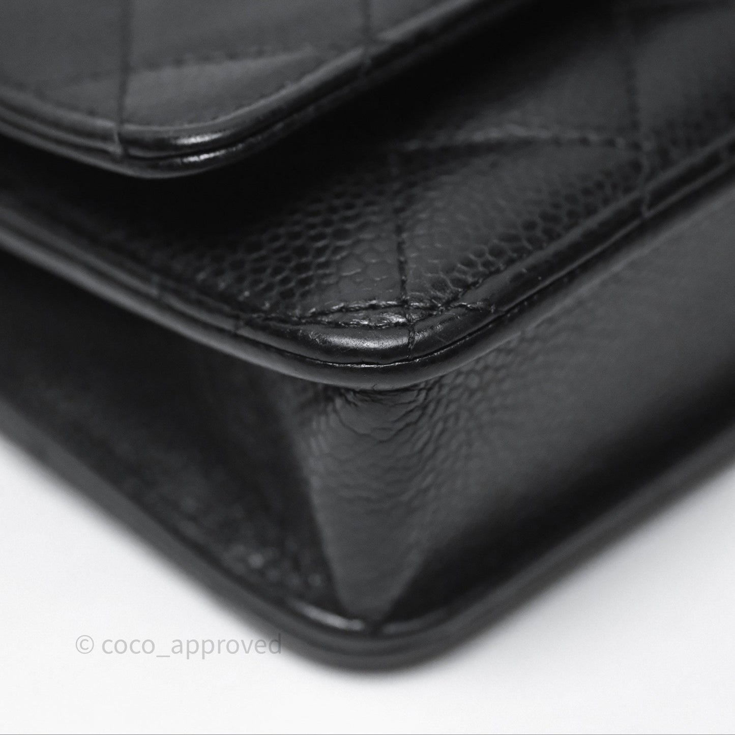 Chanel Quilted WOC Black Caviar Silver Hardware
