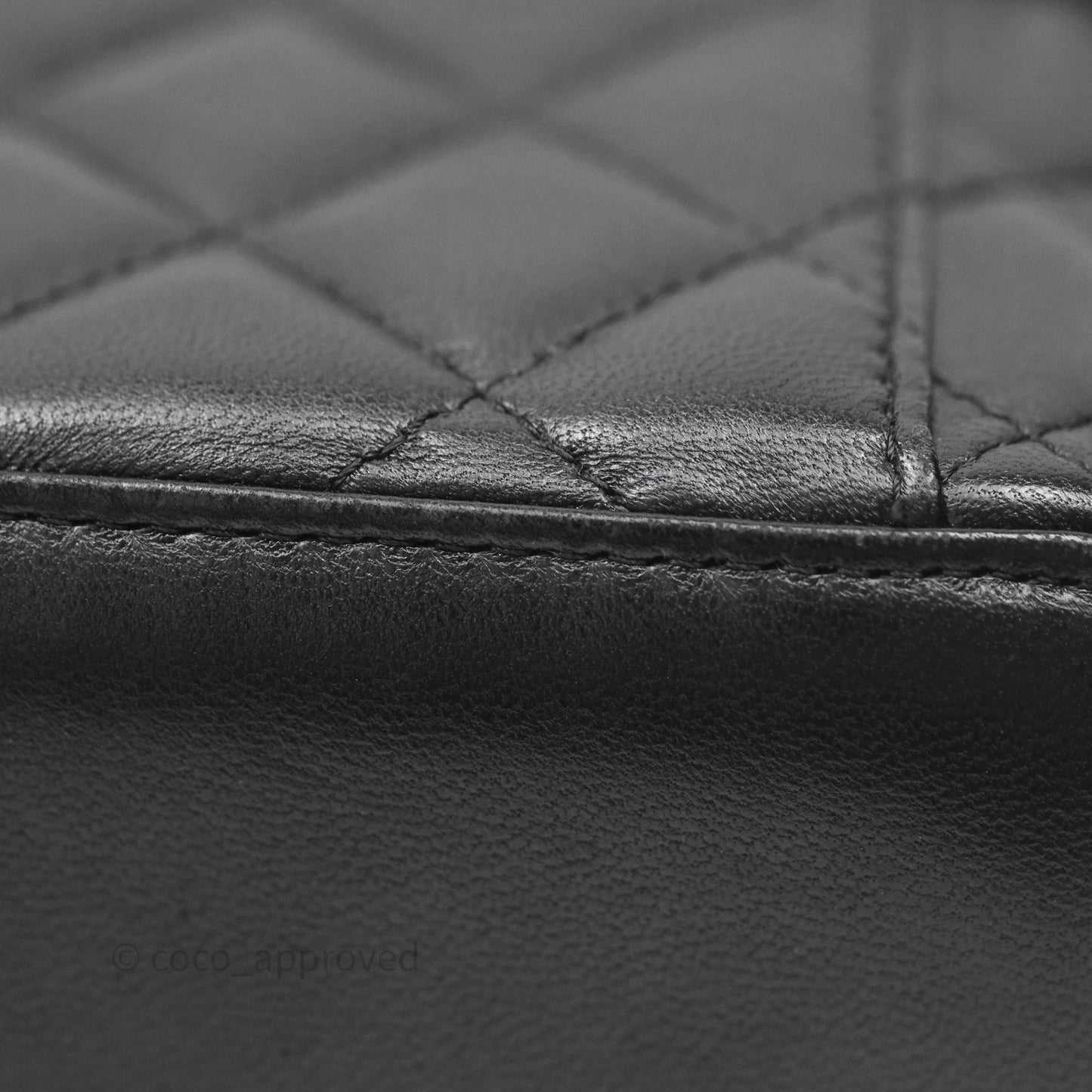 Chanel Vanity Rectangular Top Handle Black Lambskin Gold Hardware
