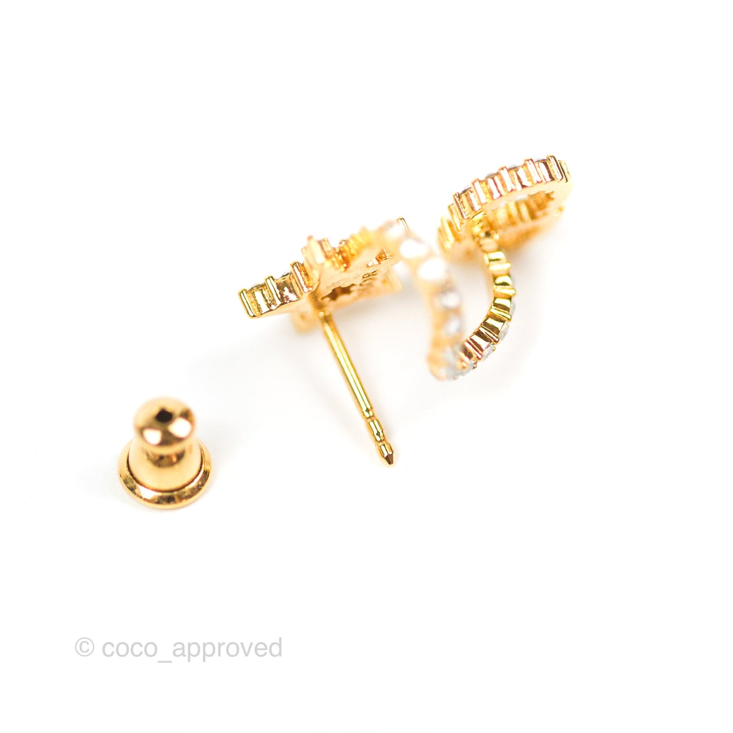 Christian Dior Clair D Lune Earrings Gold
