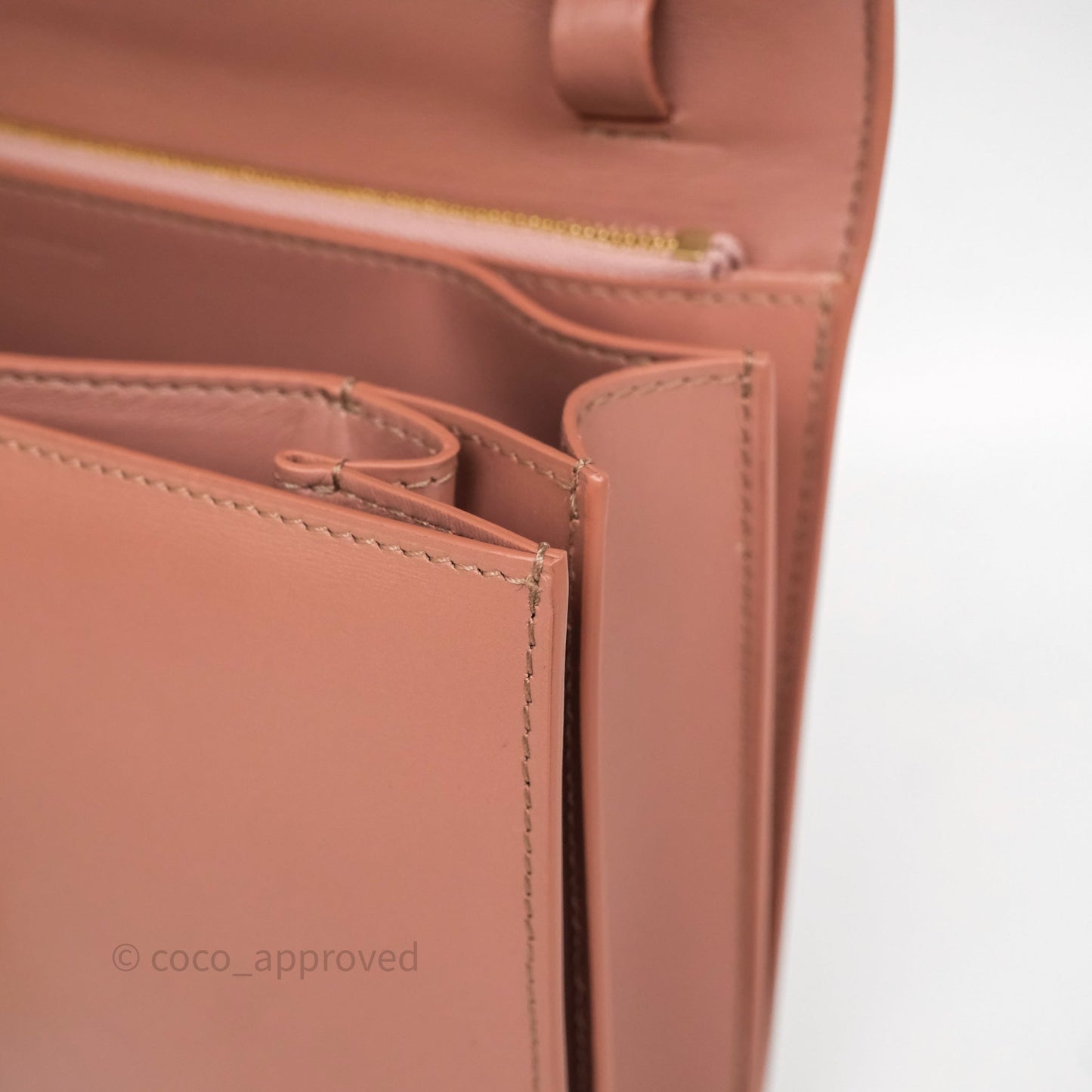 Celine Rose Box Medium Calfskin Bag Gold Hardware
