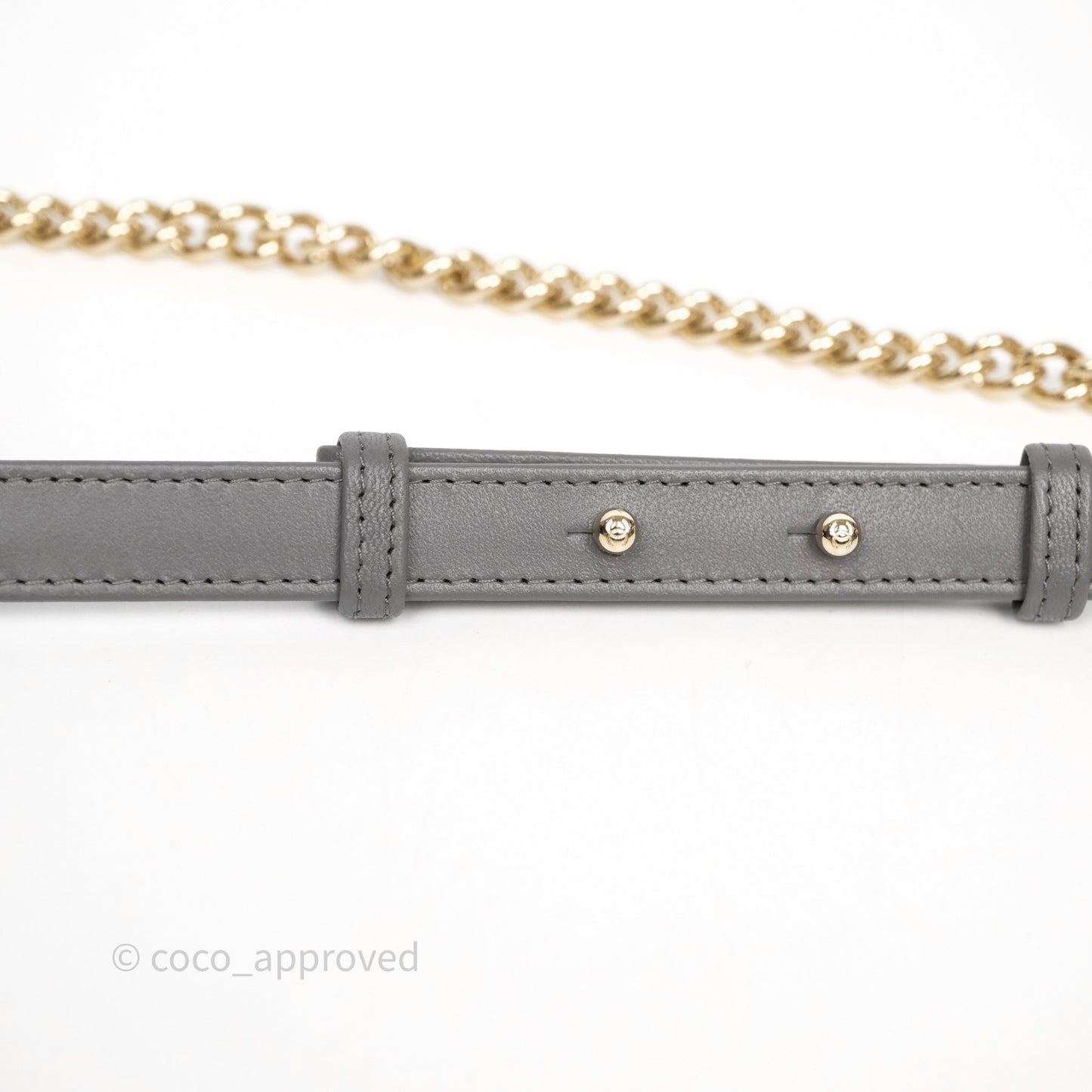 Chanel Grey Boy Mini Clutch Lambskin Gold Hardware