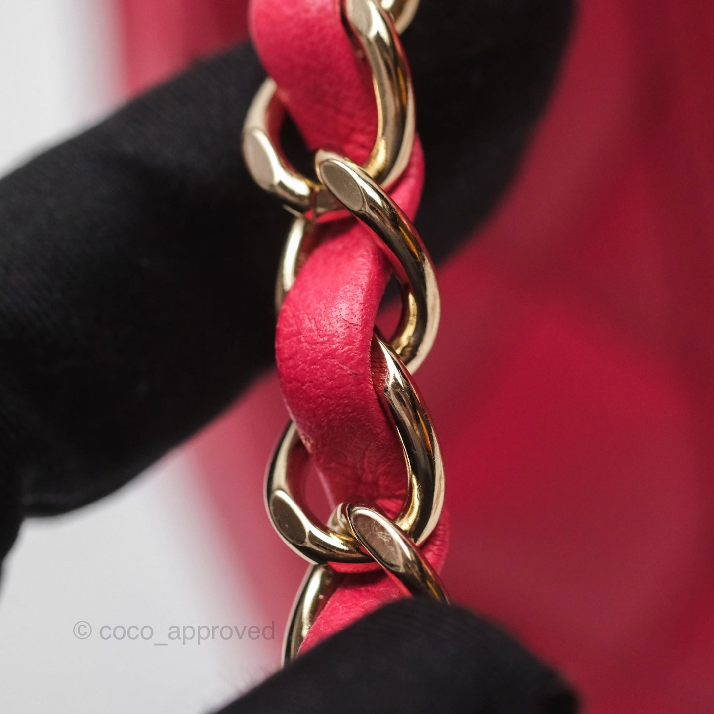 Chanel Quilted Mini Rectangular Flap Berry Red Lambskin Gold Hardware